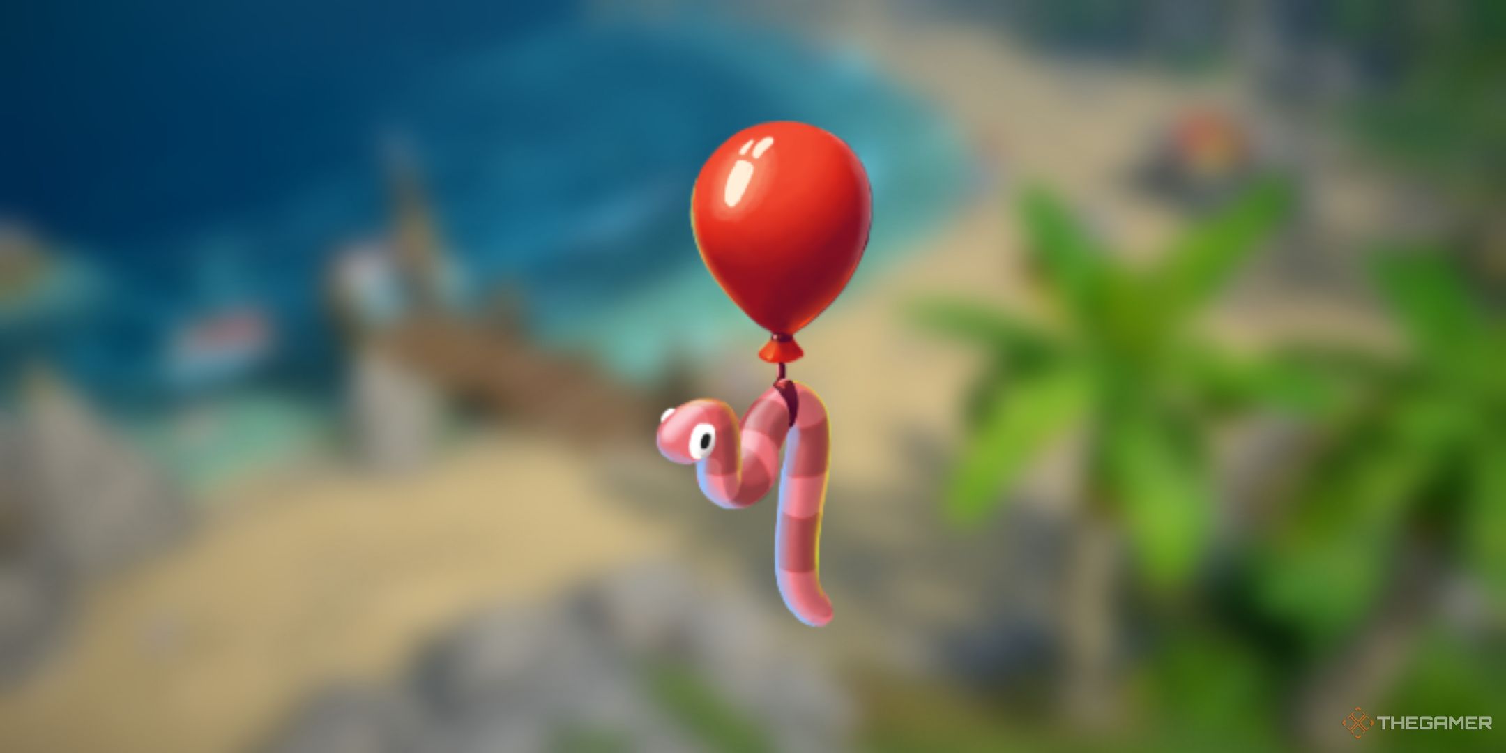 Luma Islands, a worker with a blow background of the beach.