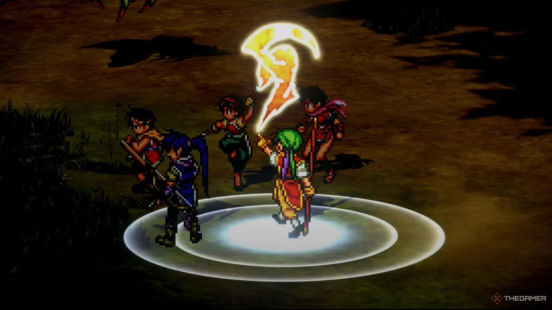 McDohl using the Soul Eater rune in Suikoden 2 HD Remaster.