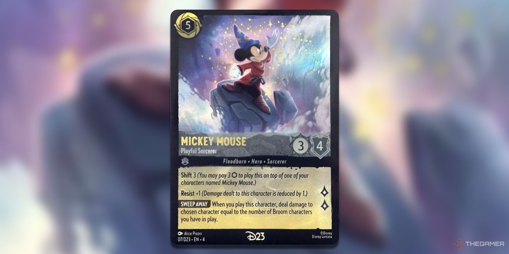 Mickey Mouse - Playful Sorcerer D23 Promo Disney Lorcana card art.
