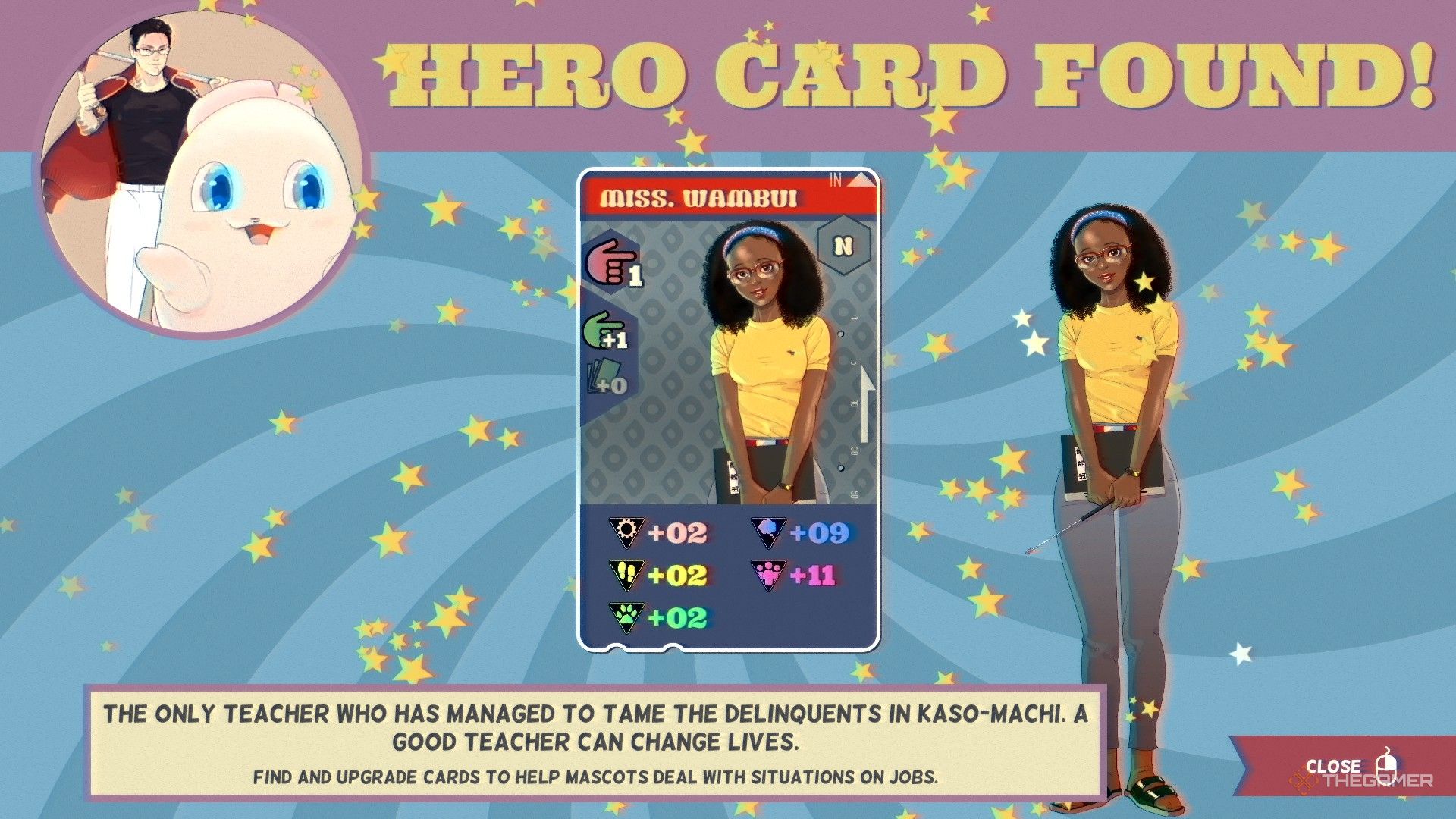 Miss Wambui&rsquo;s Hero Card in Promise Mascot Agency.