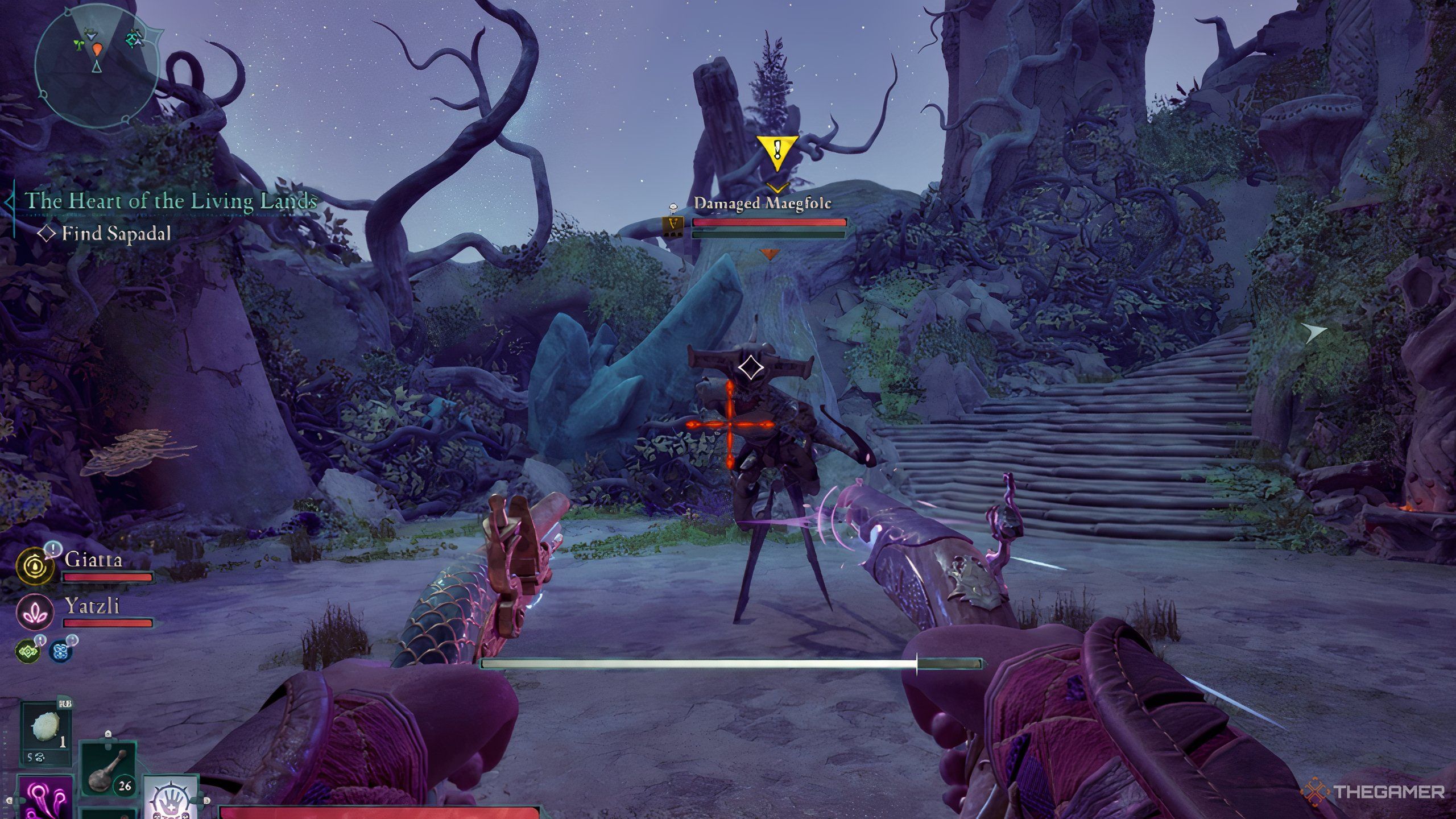 The godlike wields Magic Mistol and Caeroc&rsquo;s Pride.