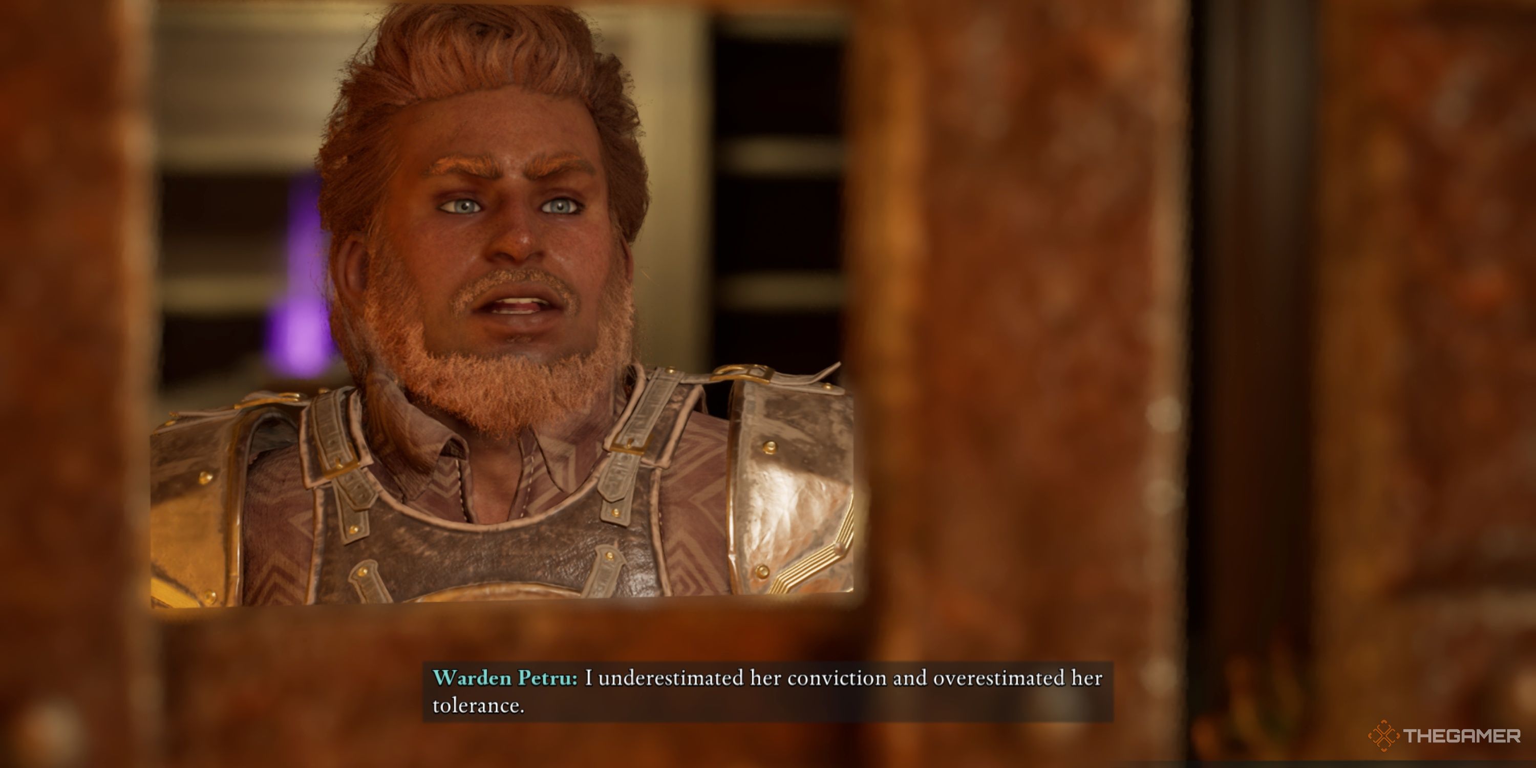 Speaking to Warden Petru while he&rsquo;s stuck in his prison cell.