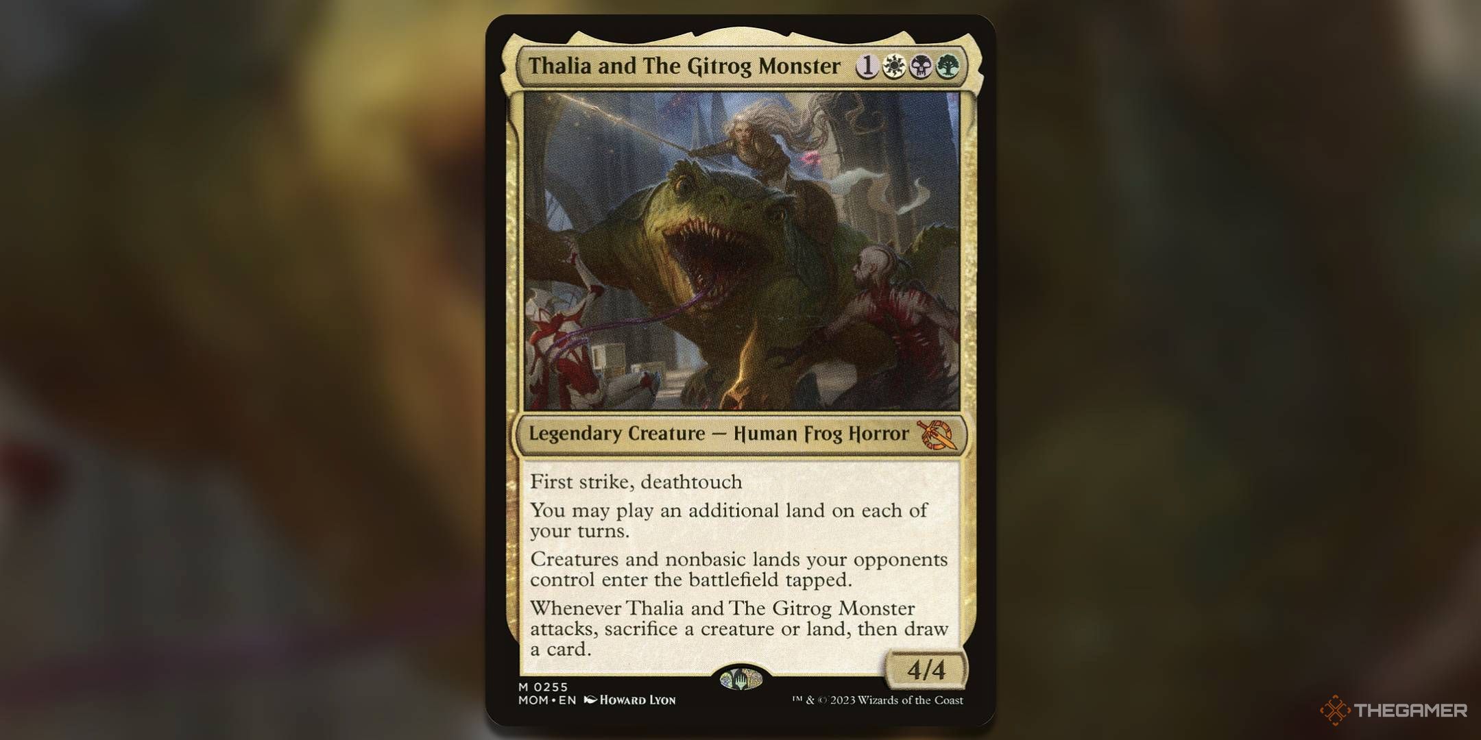 Image of Thalia and the Gitrog Monster card in Magic: The Gathering.