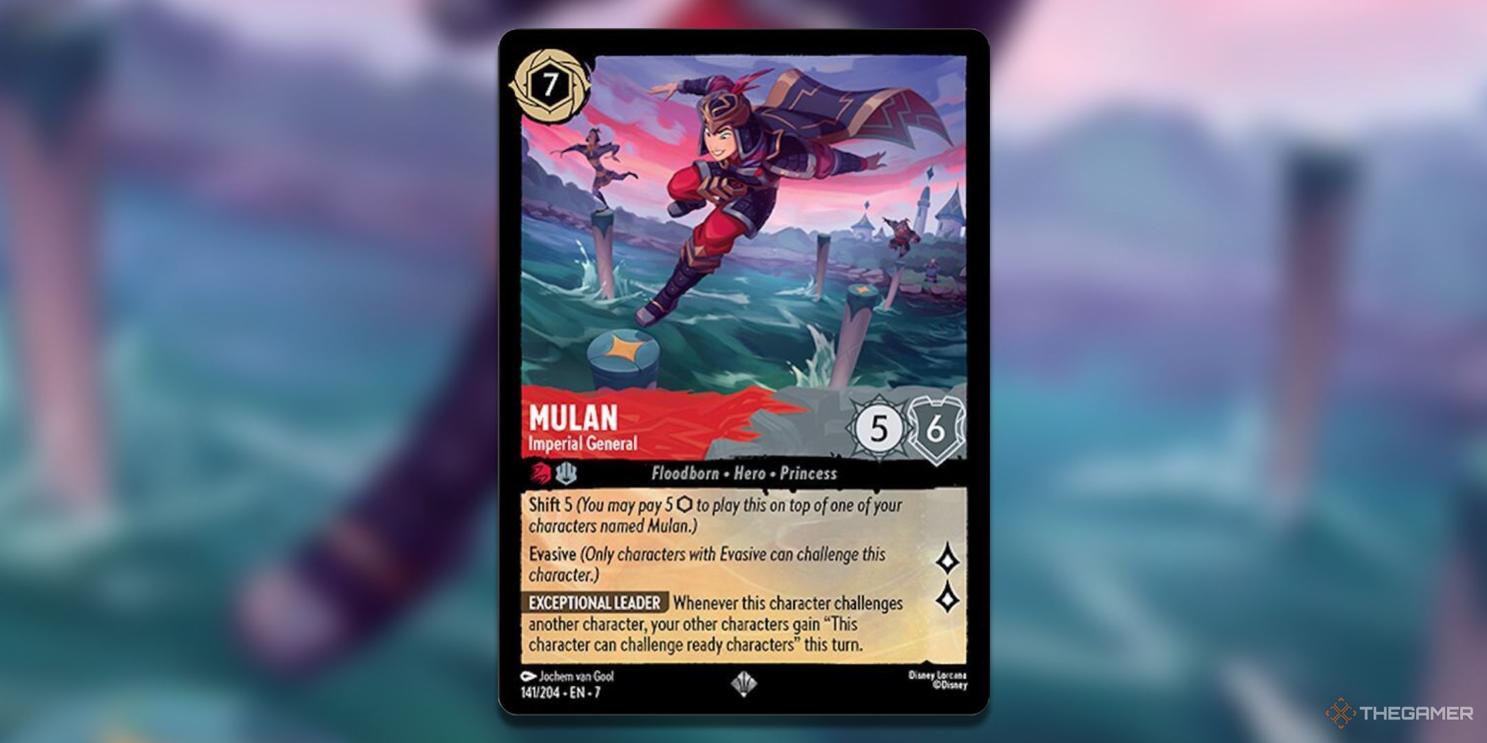 Mulan - Imperial General Disney Lorcana Archazia's Island card art.