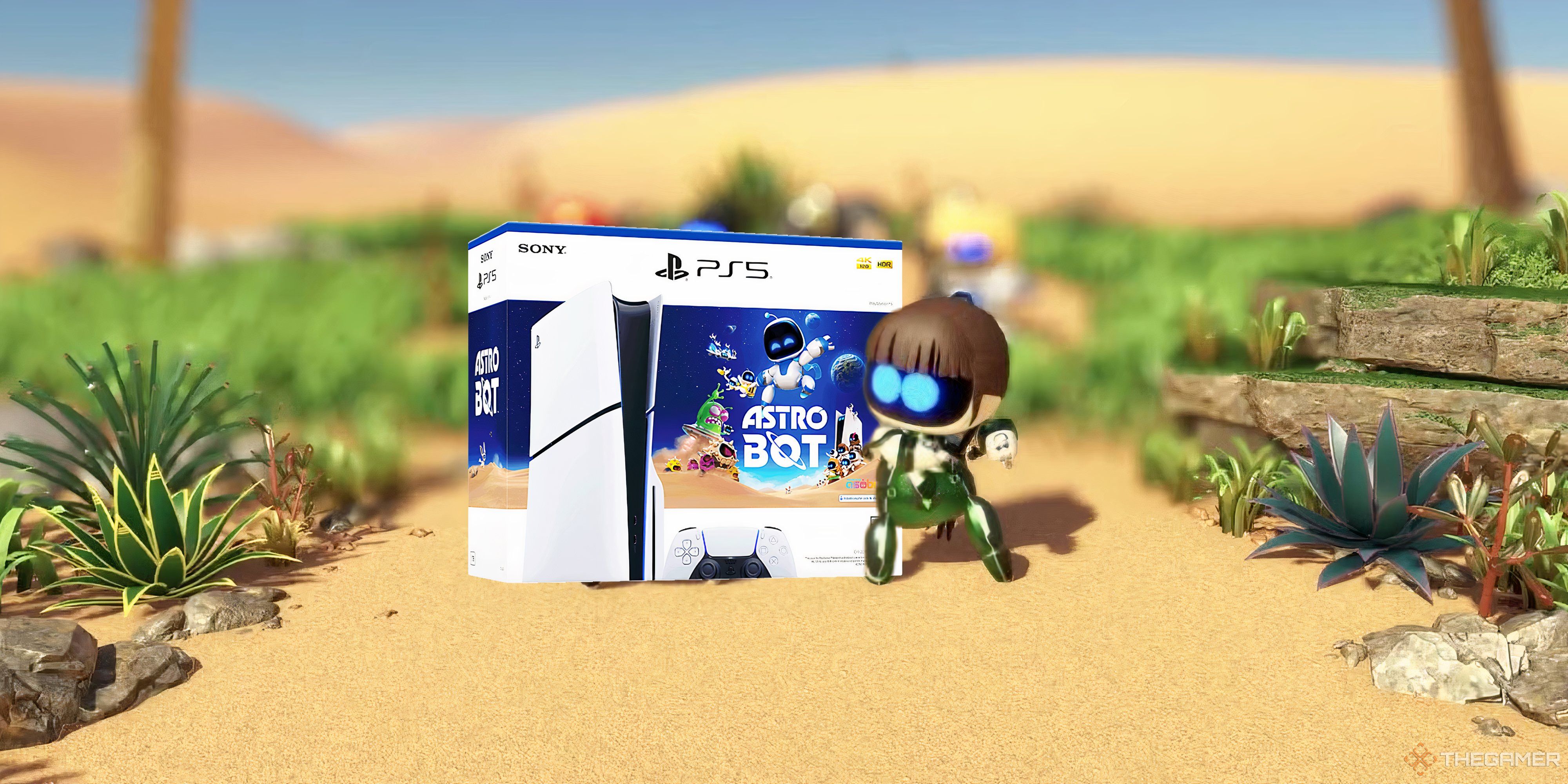 stellar blade bot looking at an astro bot ps5 bundle.