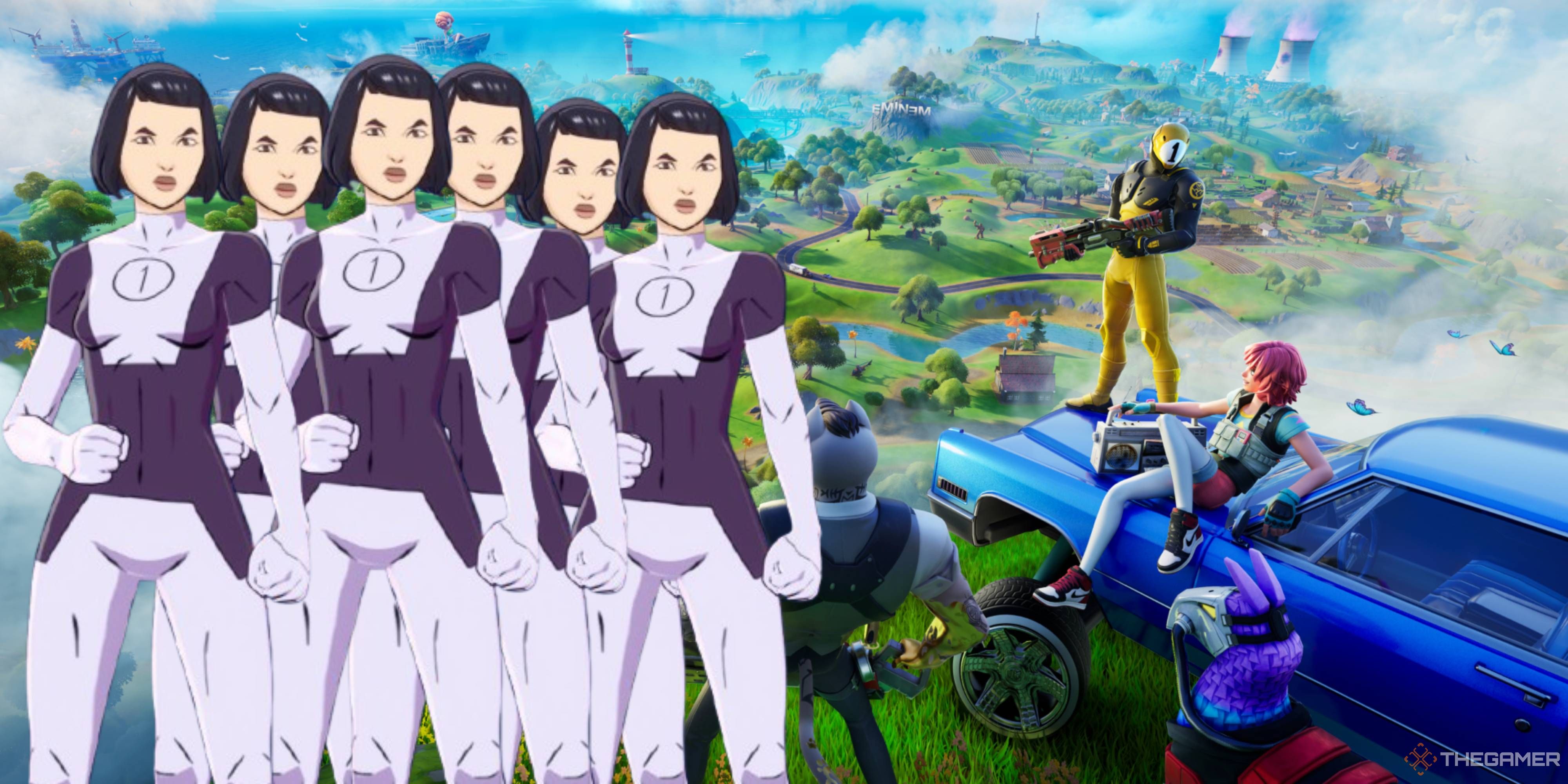 multiple dupli-kates from invincible in fortnite.