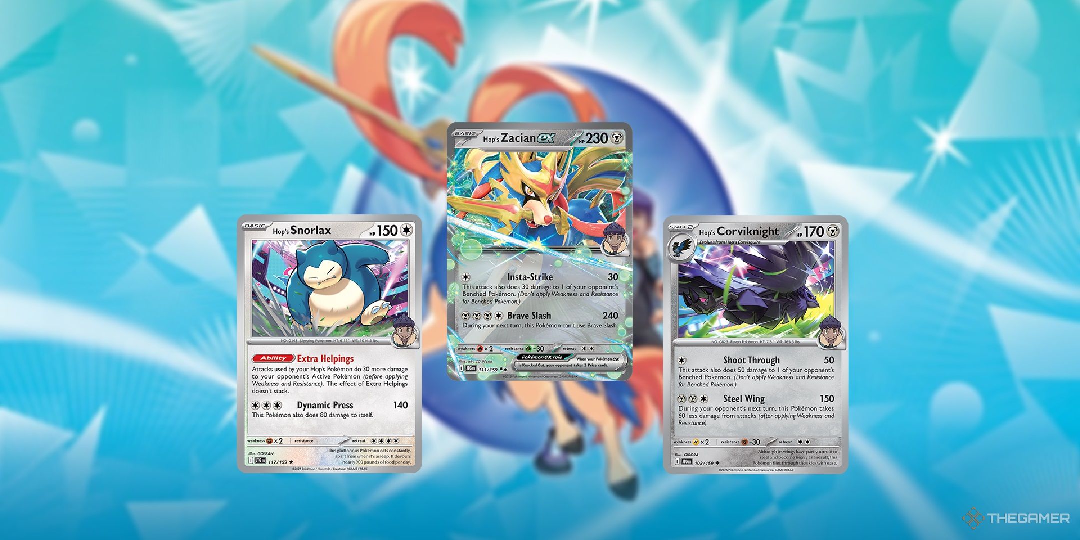 Hop&rsquo;s Trainer cards in Pokemon TCG.