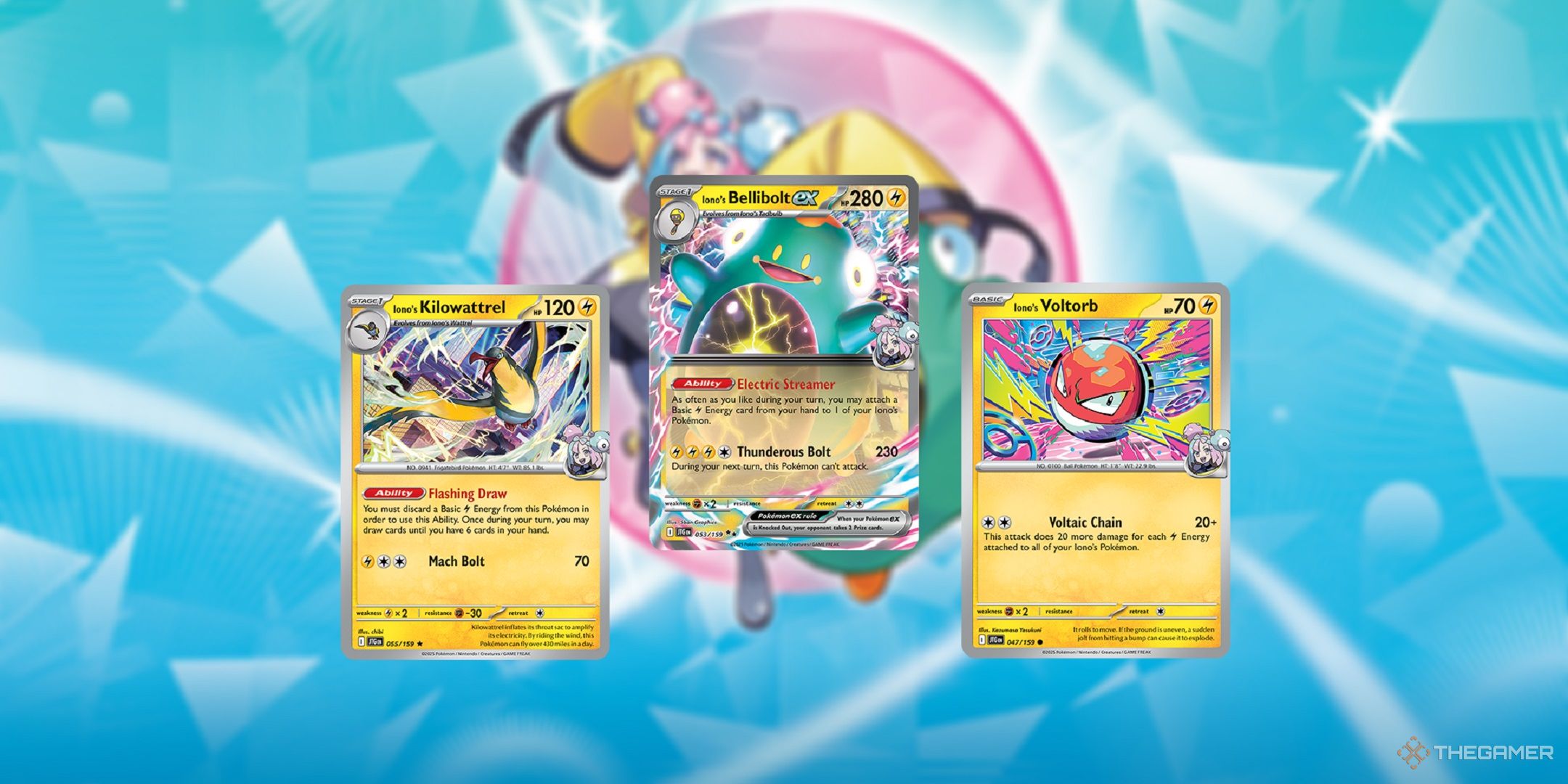 Iono&rsquo;s Trainer cards in Pokemon TCG.