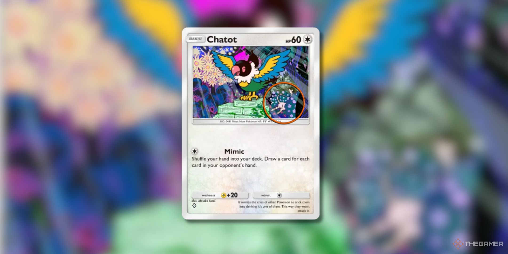 Pokémon Trading Card Game Pocket Chat is a diamond card highlighting the hidden mayo.