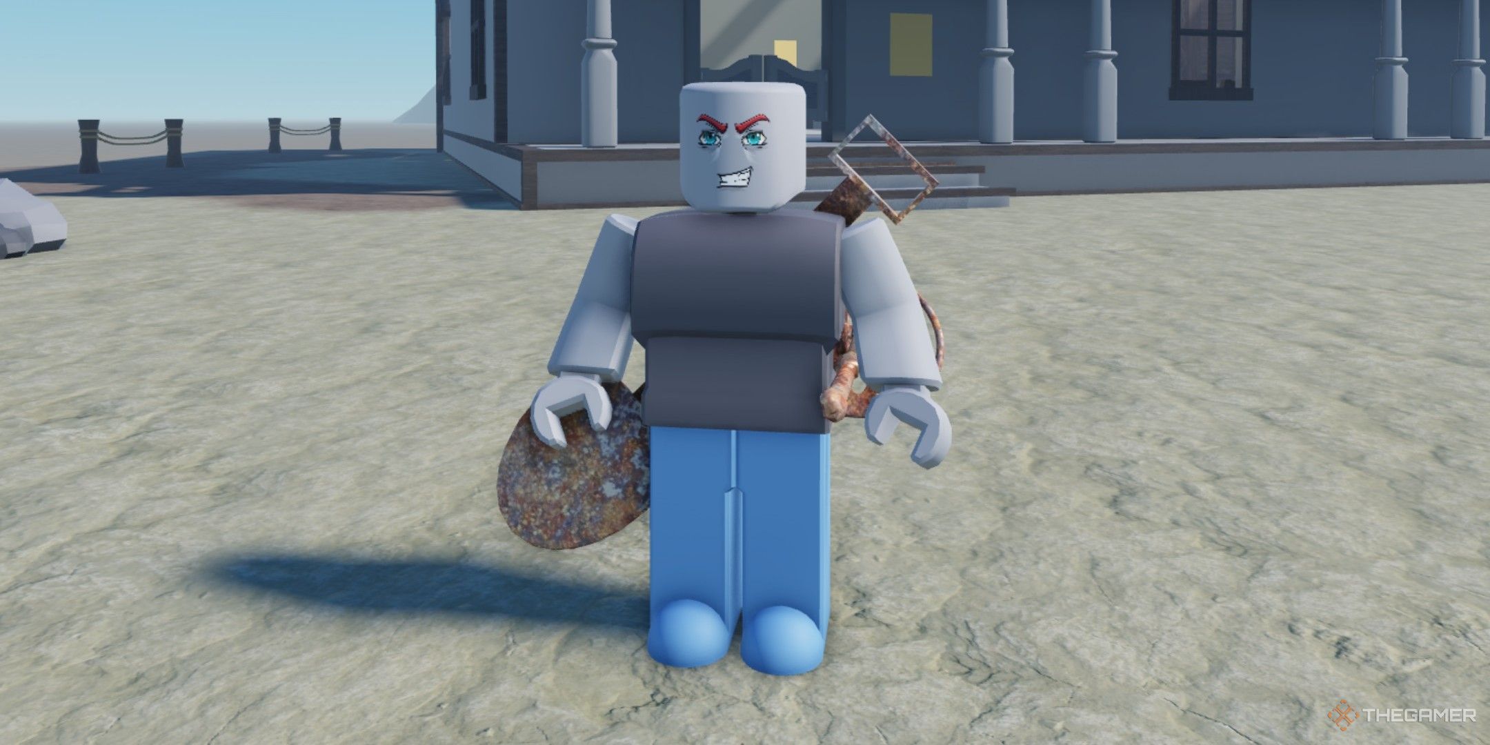 a player in Desert Detectors oin Roblox