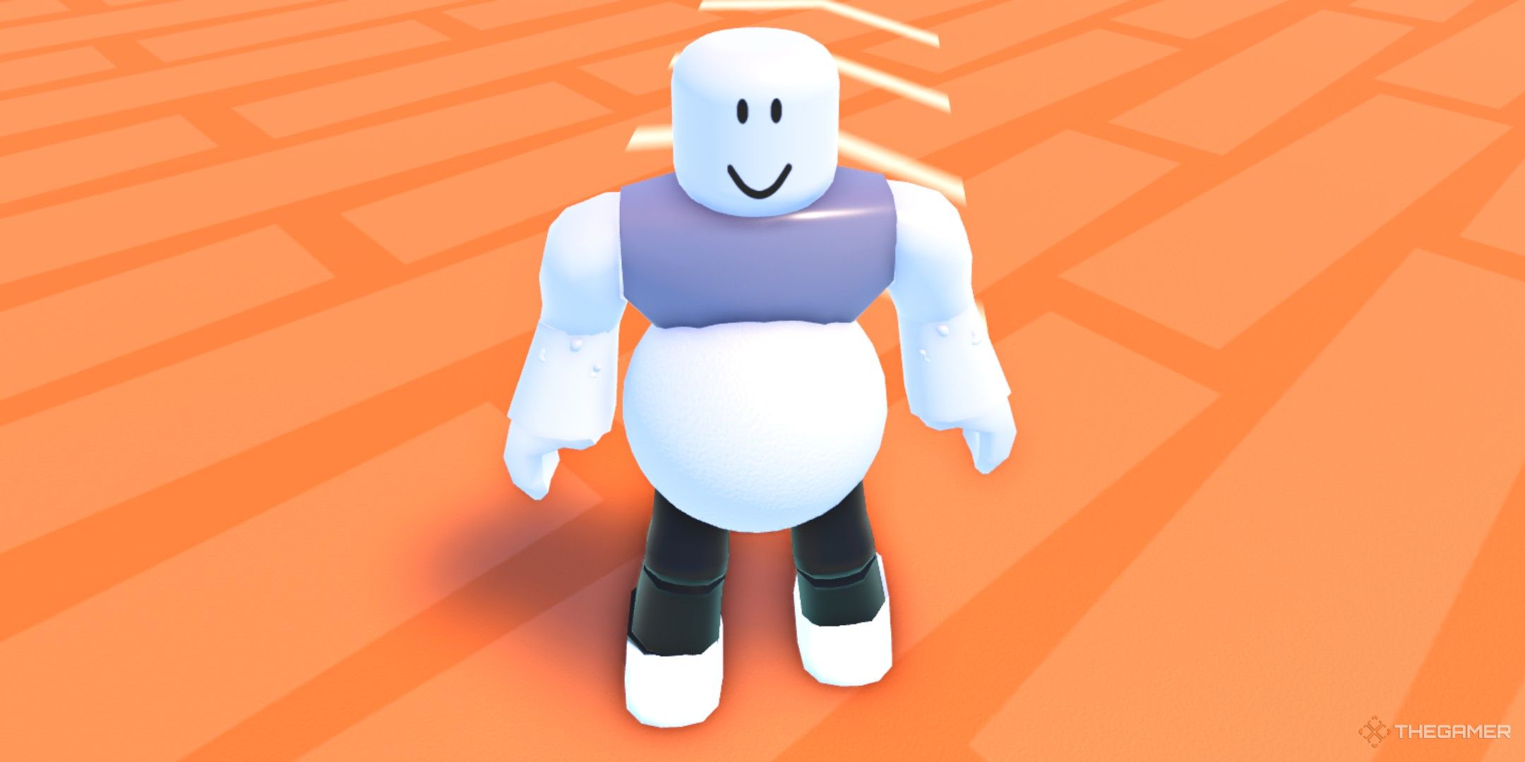 a player in Muscle Swim Race on Roblox