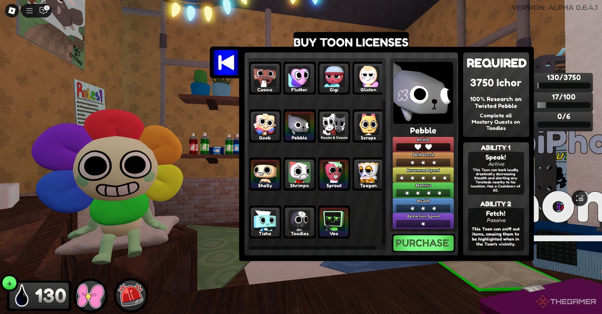 فروشگاه Toon Roblox Dandys World Toon با Dandy the Flower Flower و 15 شخصیت قابل استفاده.