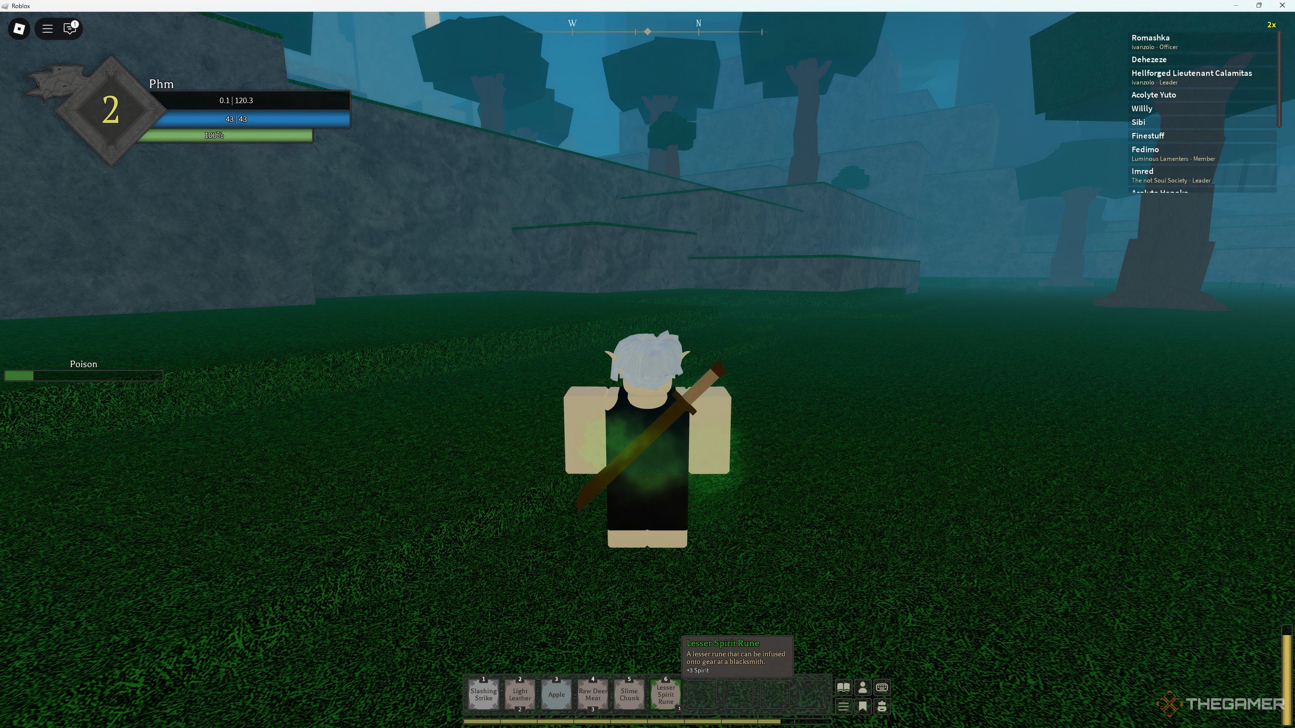A wooden in Roblox: Ron Slare.