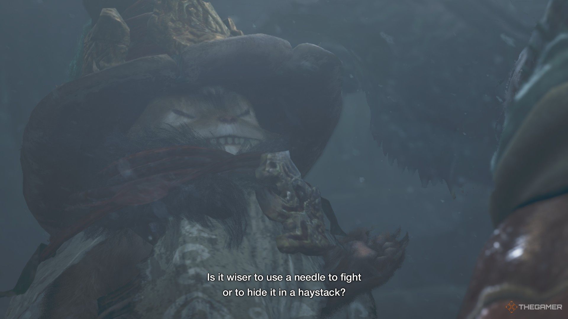 Rove asks a philosophical question in Monster Hunter Wilds