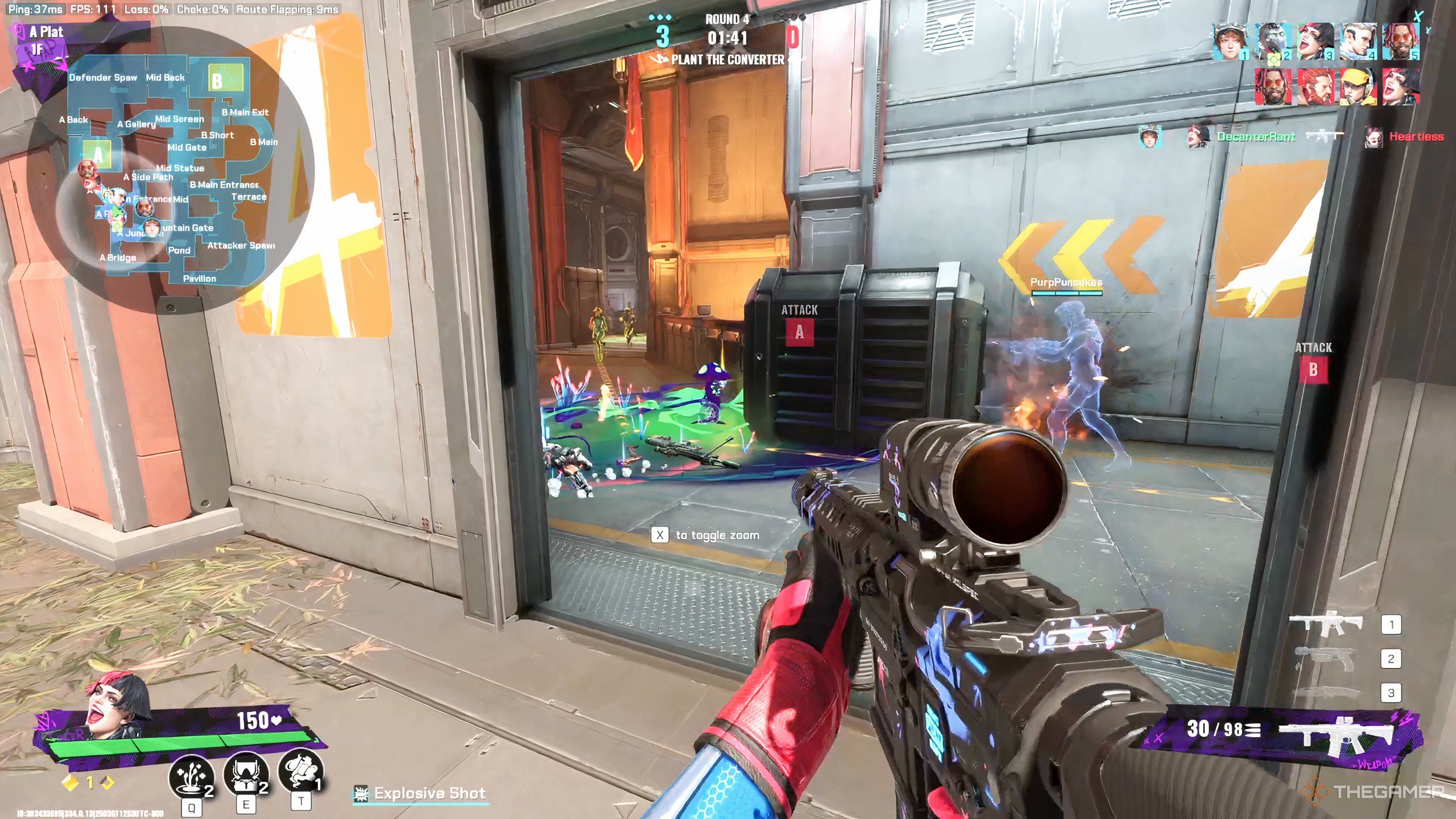 Pathojen using her Trap ability in FragPunk.