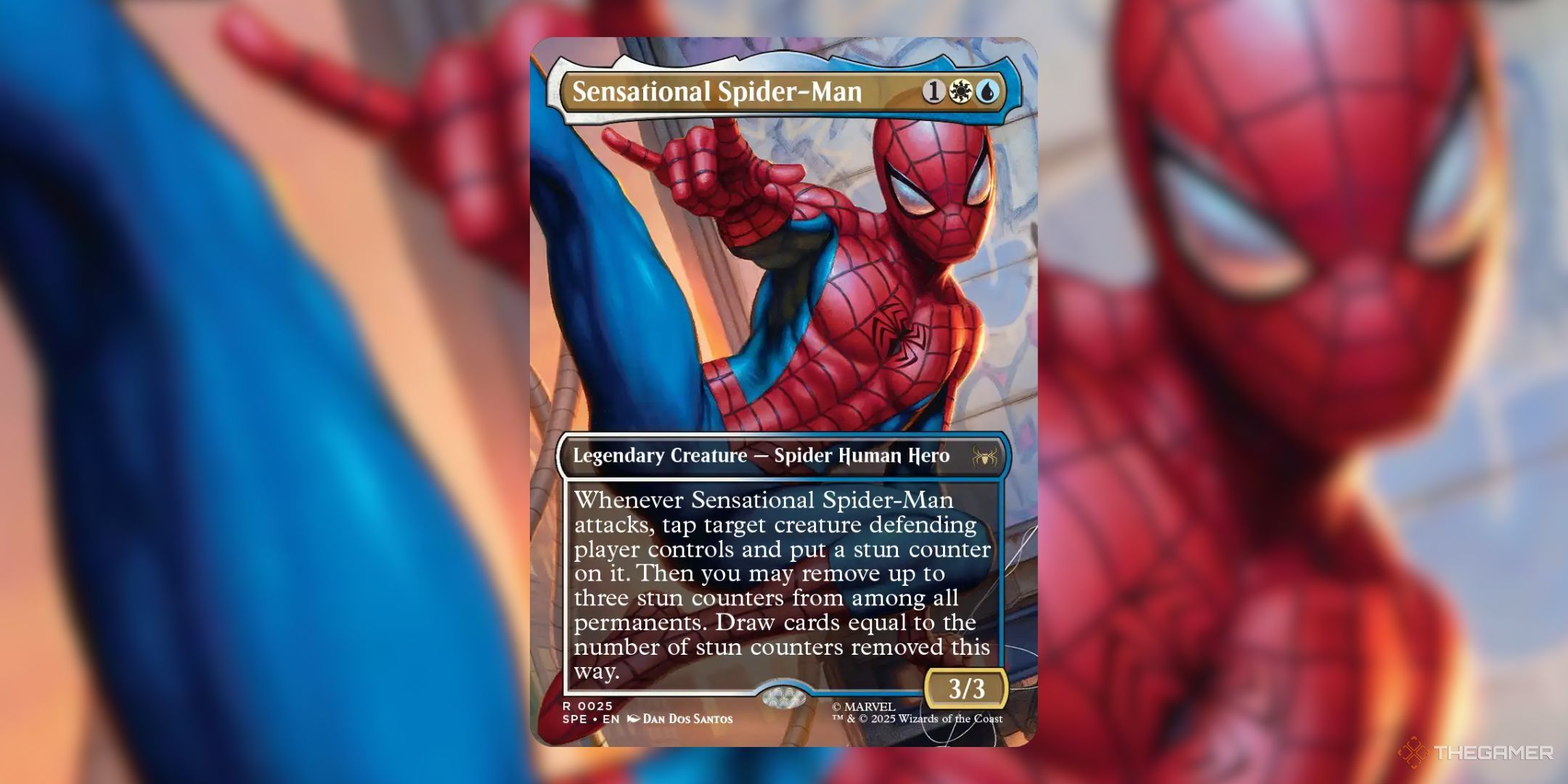 A Spider-Man Magic: The Gathering card