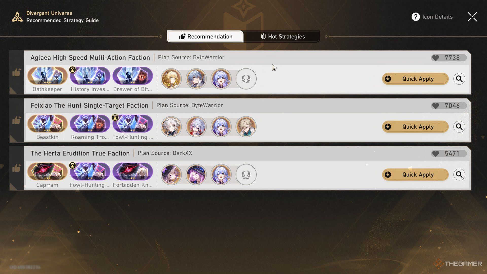 Some of the Strategy Guides available in Honkai: Star Rail.