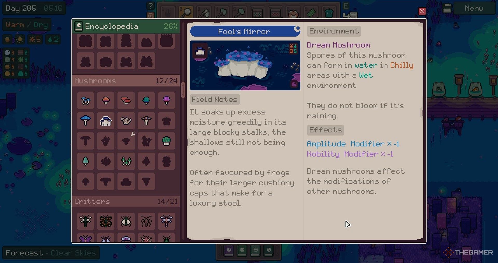 The entry in the Encyclopedia for the Fool&rsquo;s Mirror in Mudborne.