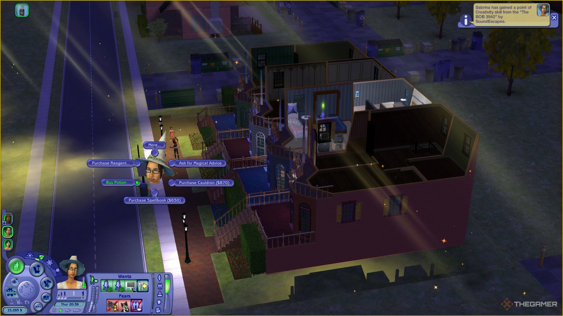 All of the magic interactions with a High Witch in The Sims 2.