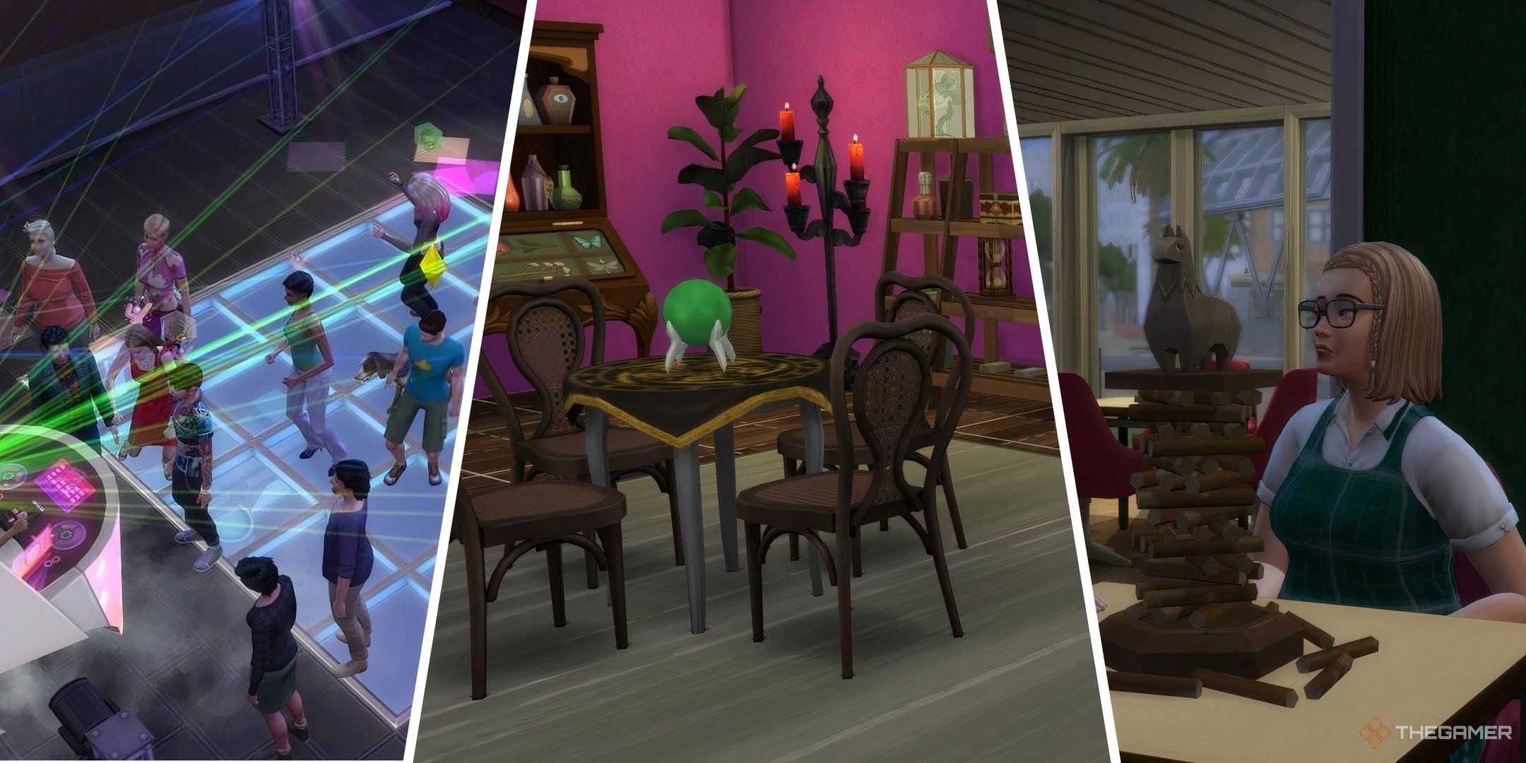 Sims 4 Night Club along with mystical store and game store.
