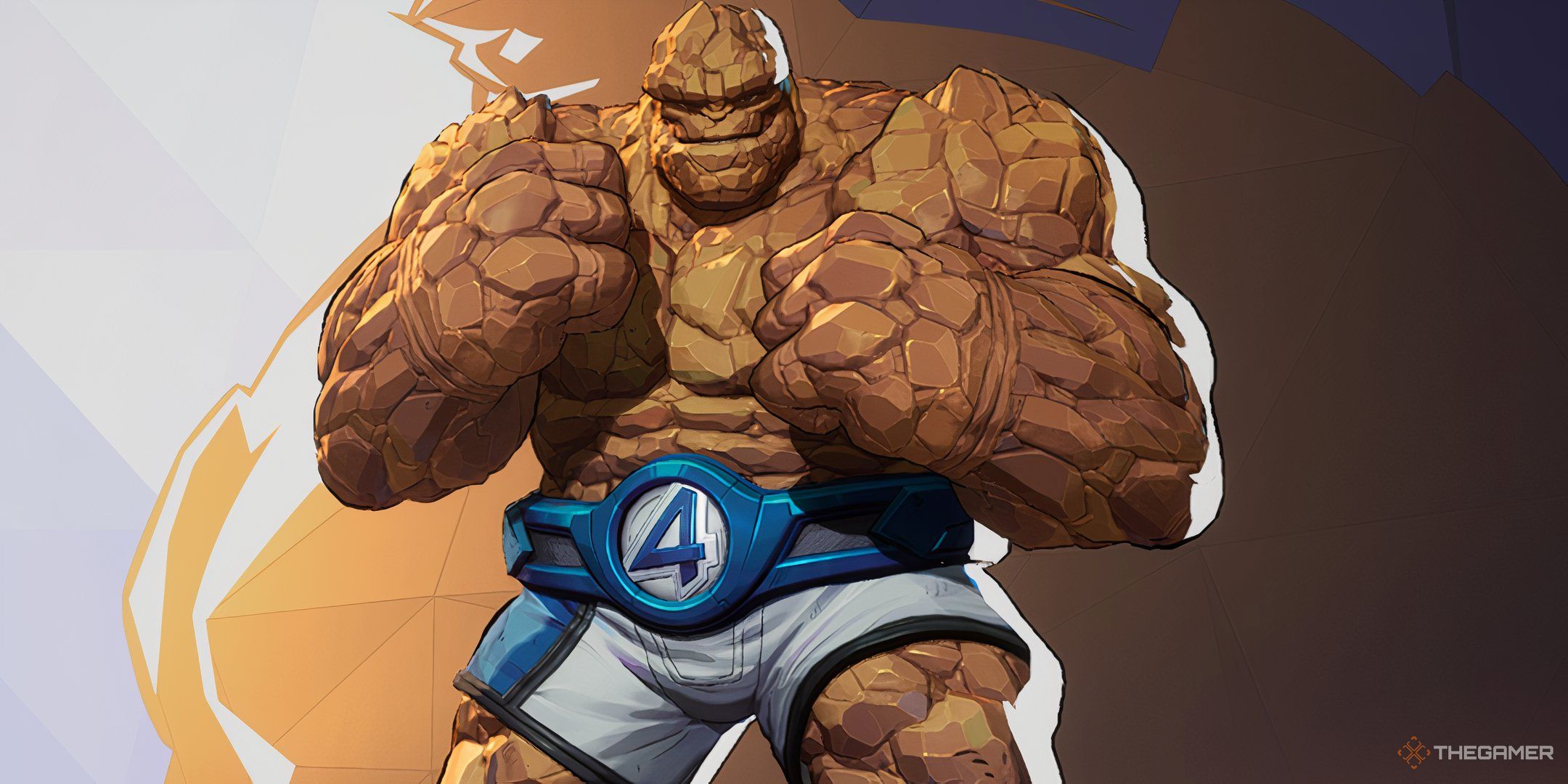 A screenshot of The Thing from Marvel Rivals from the game's Hero Profile.