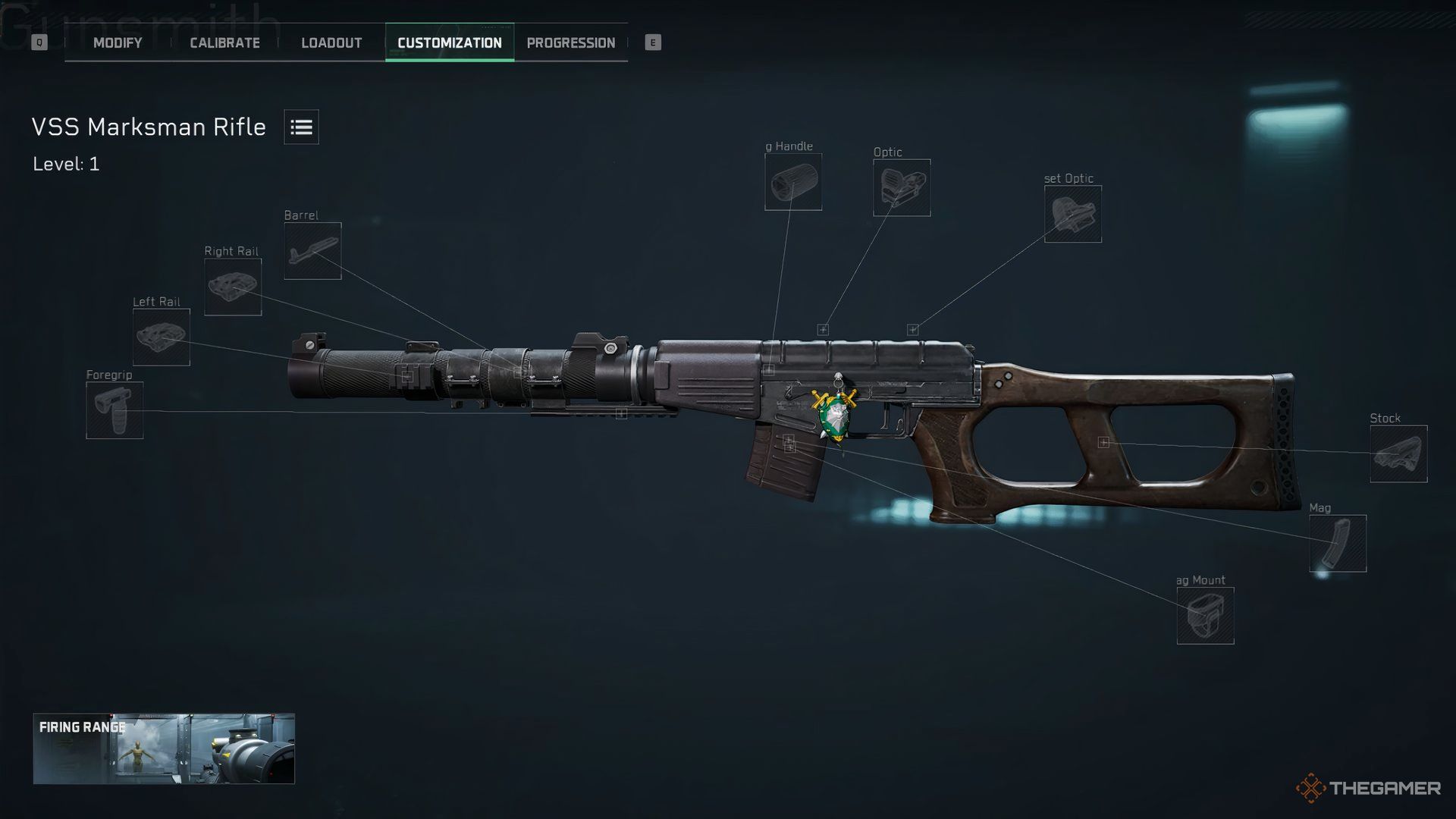 Showcasing a side-view of the VSS with attachments in Delta Force.
