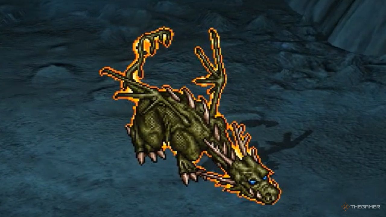 اژدها زامبی همانطور که در Remaster Suikoden 1 HD ظاهر می شود.