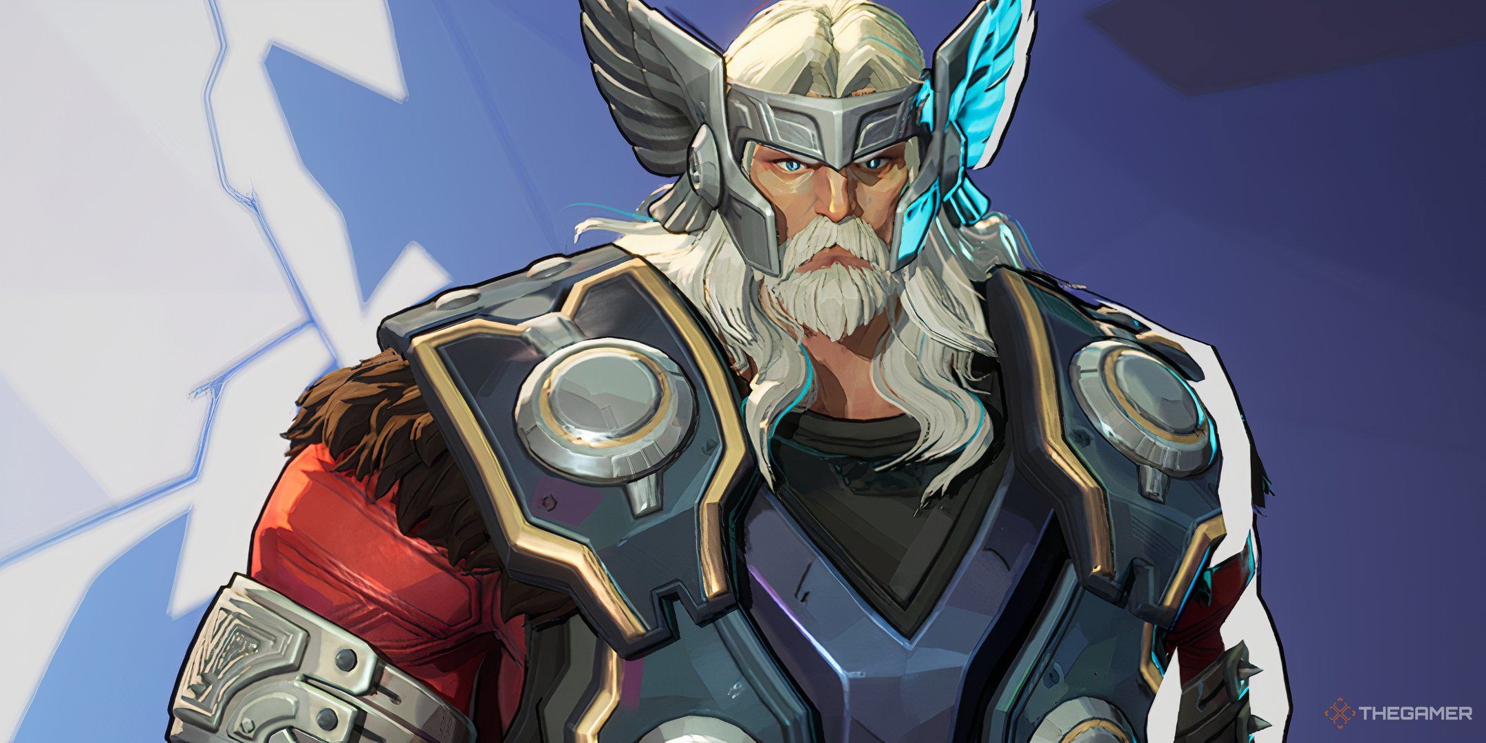 A screenshot of Thor from Marvel Rivals from the game's Hero Profile.