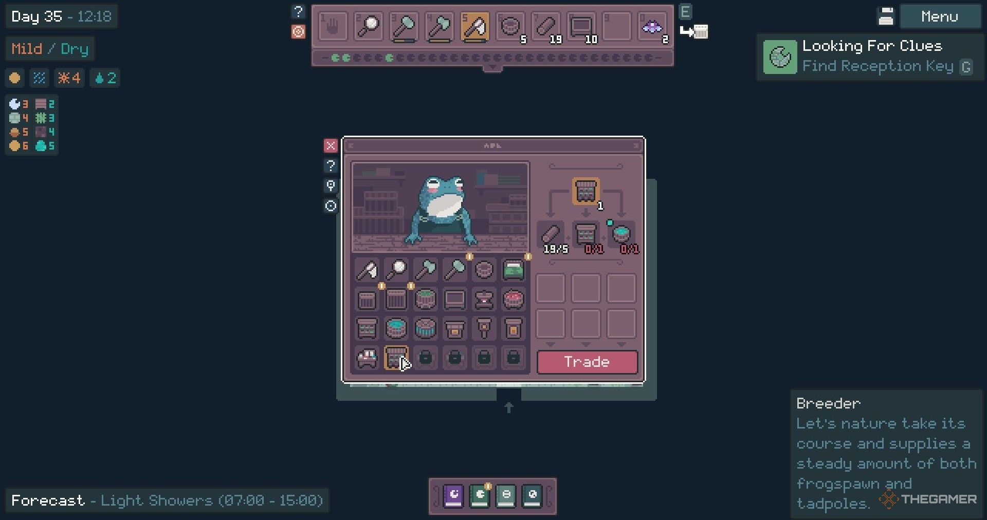 Trading with Hopert to get a breeder in Mudborne.