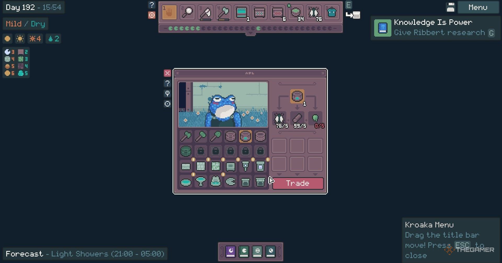 Trading with Kroaka in the Residential District in Mudborne.