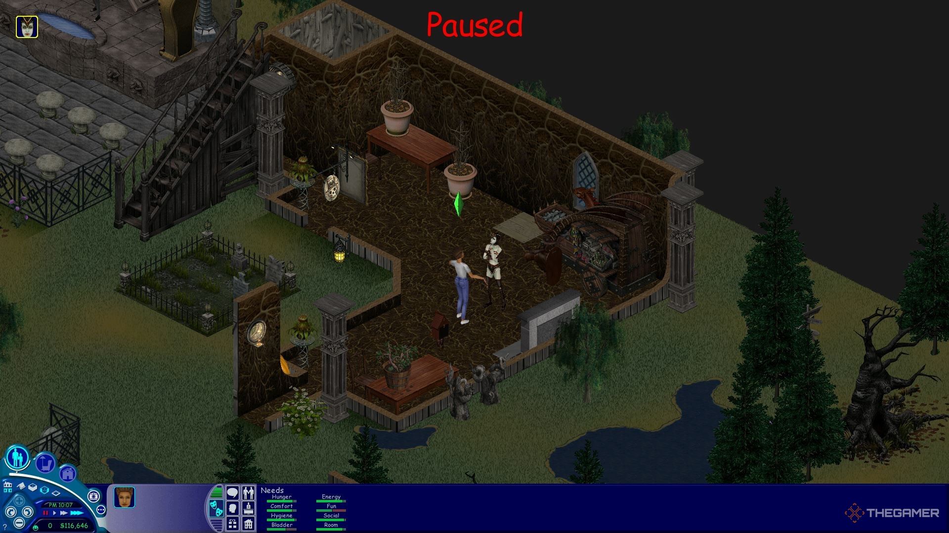 Wiki Vampire Sims McCain is talking to Mrs. Pleasant in Magic Town in Magic