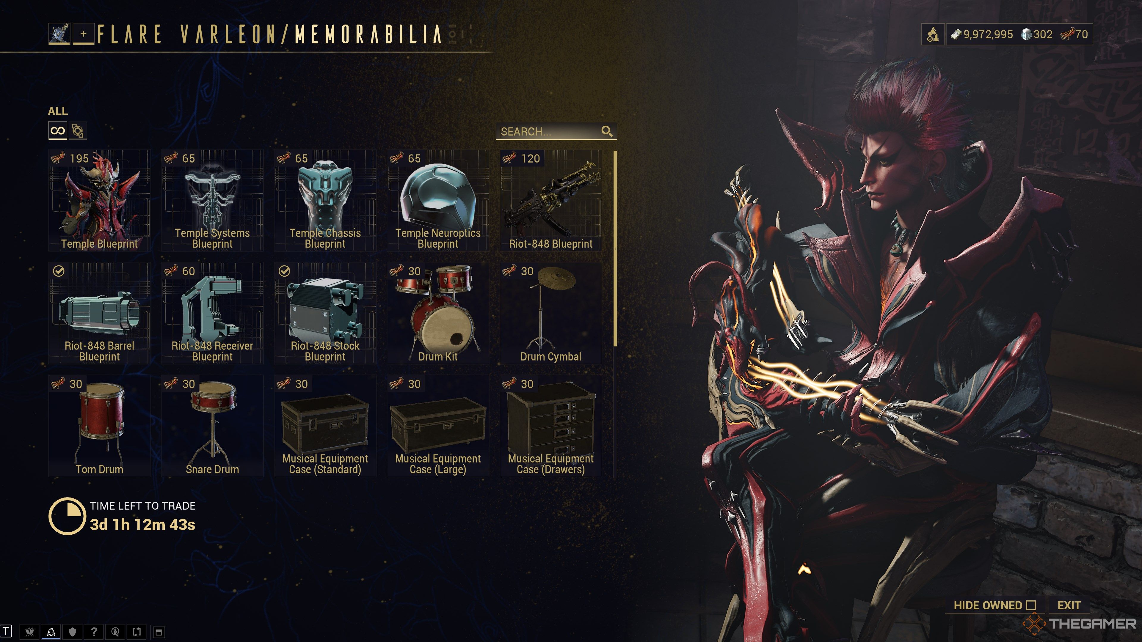 فروشگاه کالاهای Flare Warframe