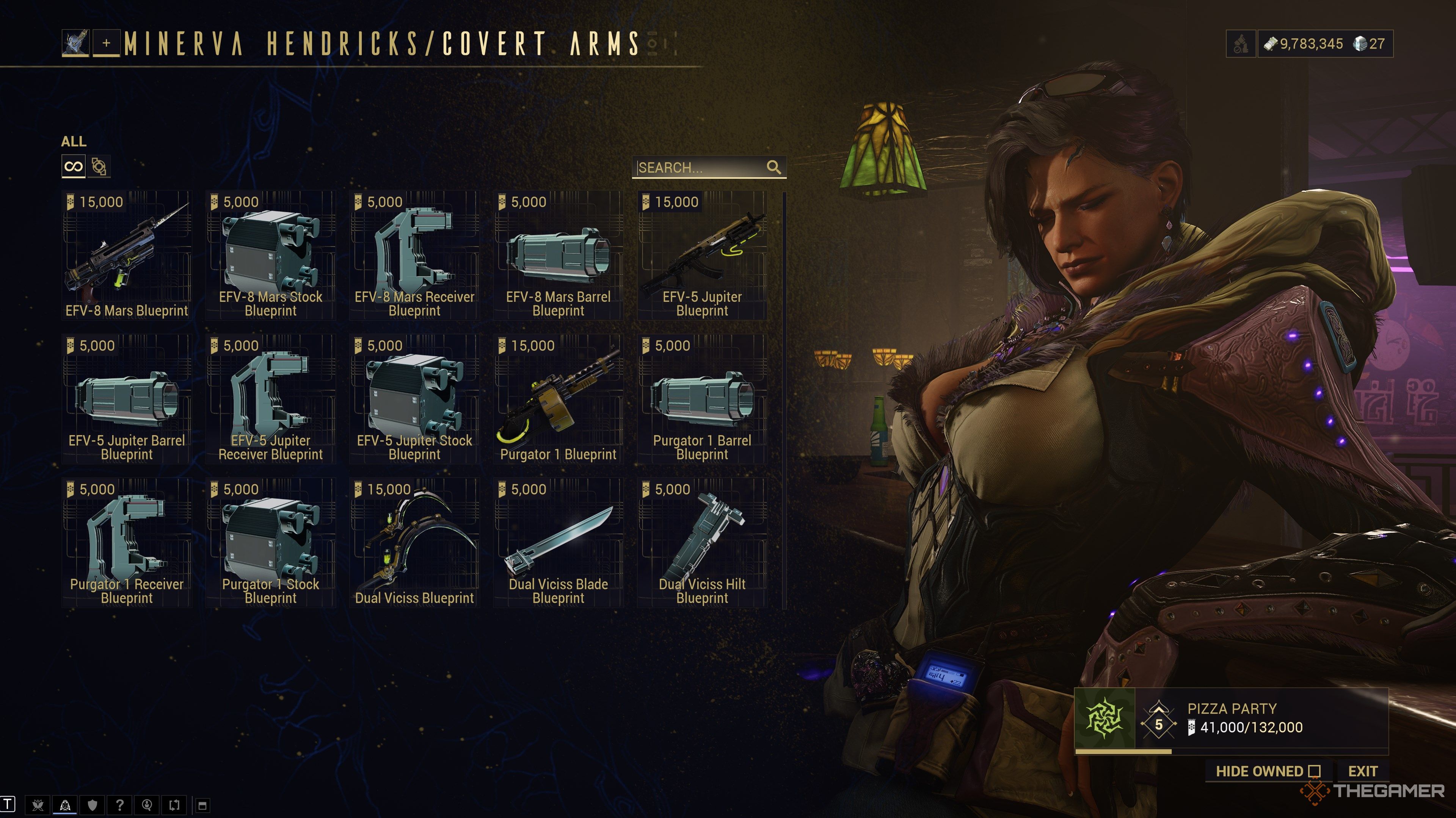Warframe Minerva Shop