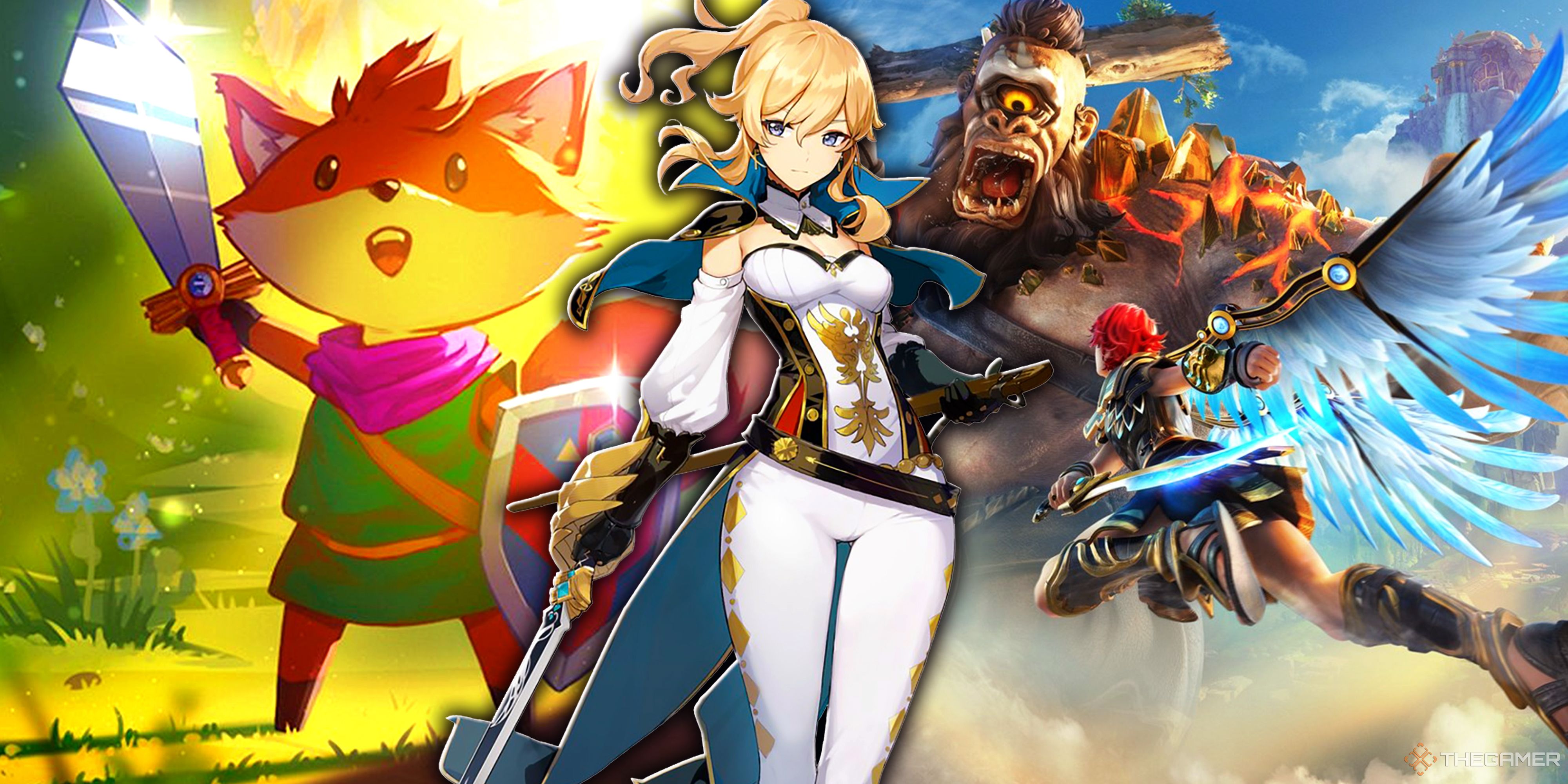 Tunic, Genshin Impact and Immortals Fenyx Rising.
