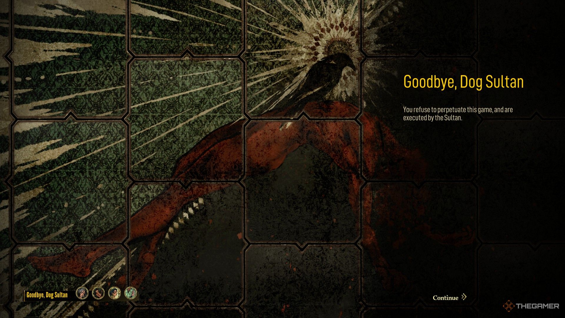 The Execution ending of Sultan&rsquo;s Game, where you refuse to participate.