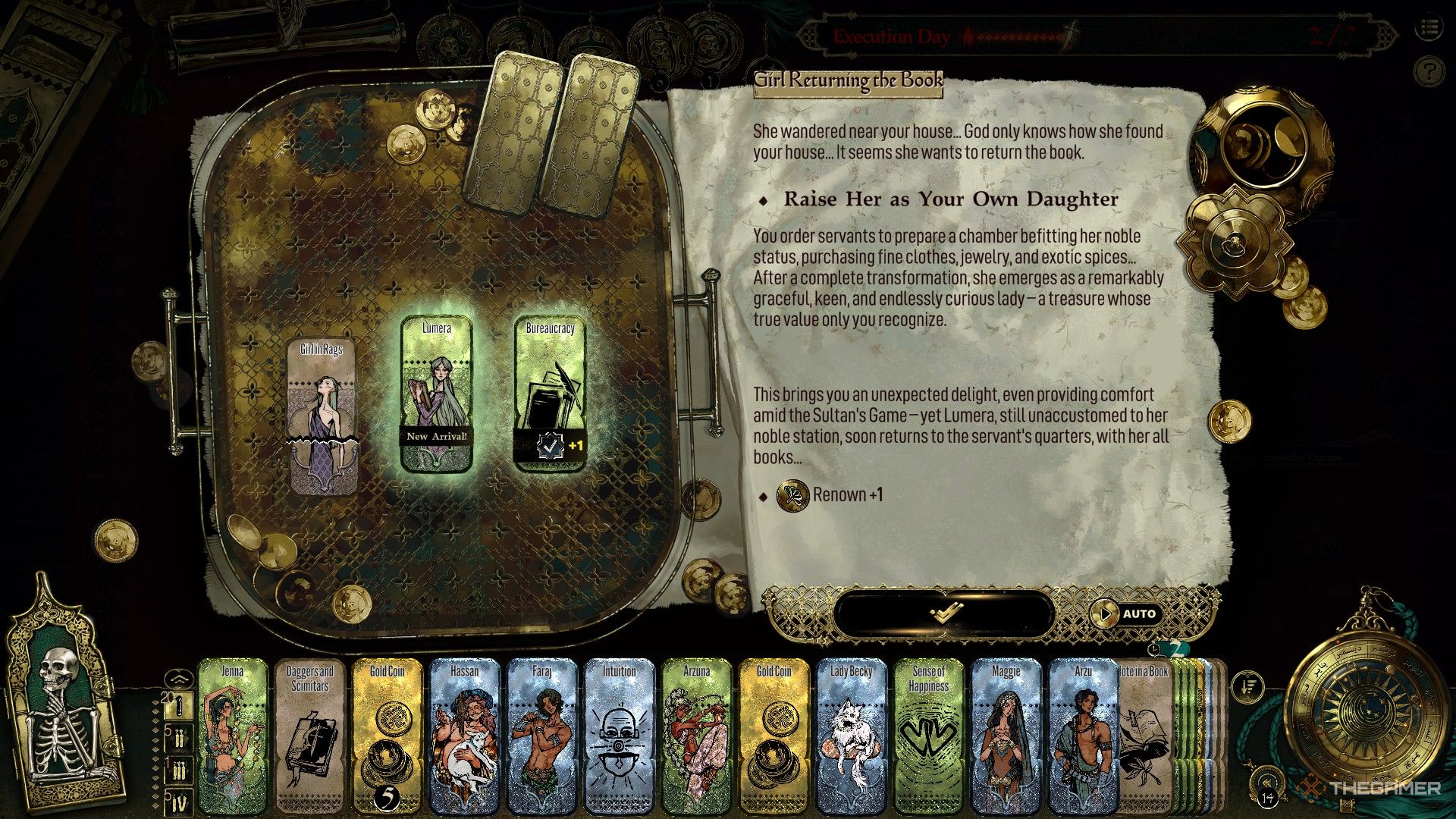 The star touched child Lumera is adopted into the player&rsquo;s family in Sultan&rsquo;s Game.