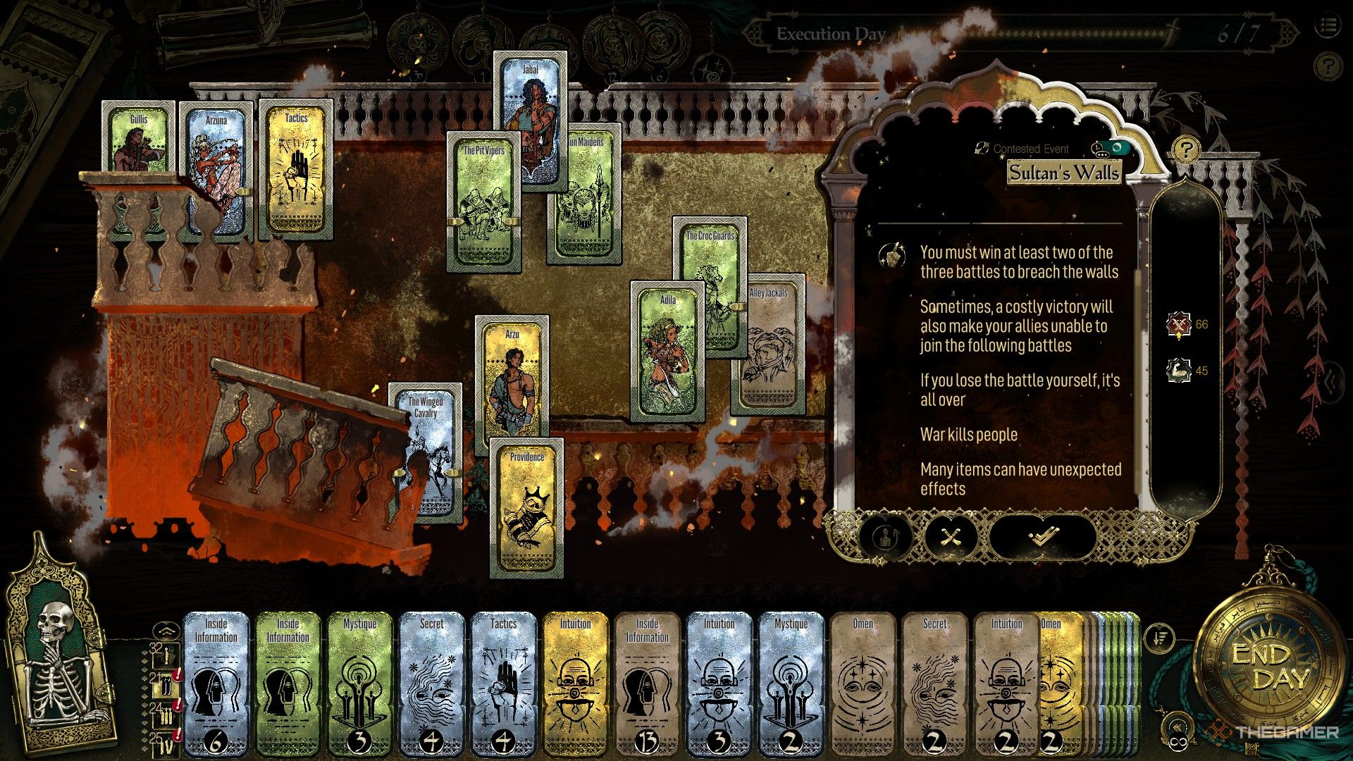 The player assigns their companions to lead soldiers in the final act of Sultan&rsquo;s Game.