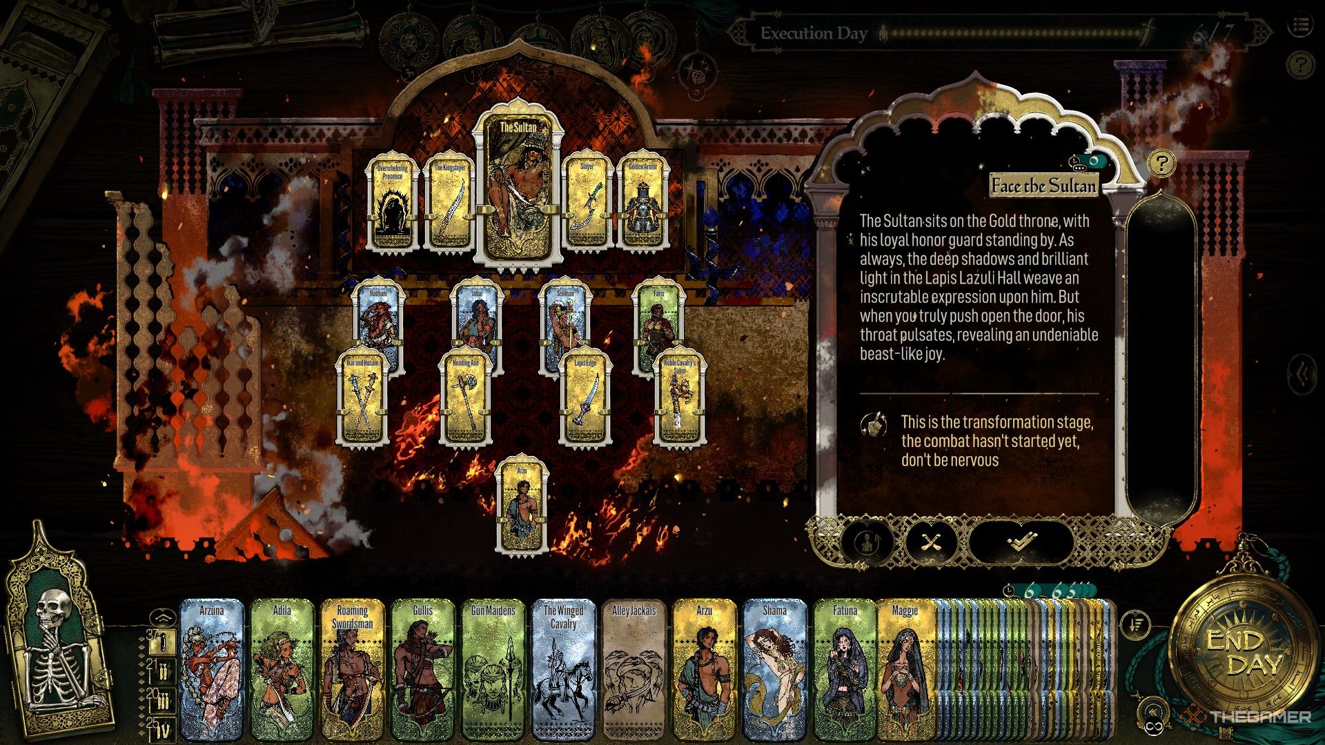 The final battle of Sultan&rsquo;s Game, with the Sultan and their four royal guard.