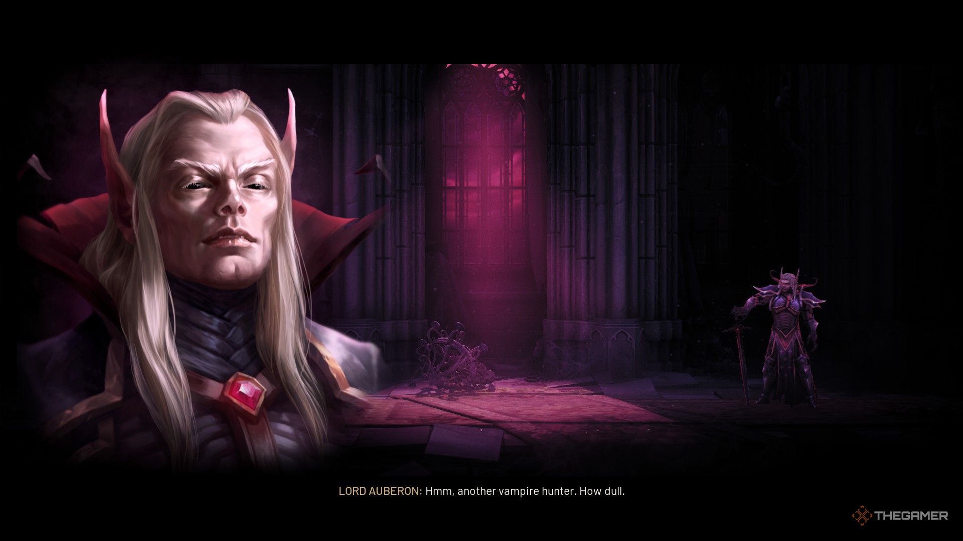 این بازیکن در مقابل خون آشام لرد اوبرون در ماندراگورا قرار دارد. 