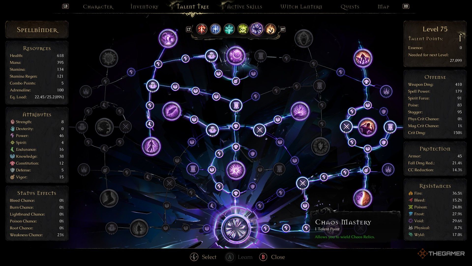 یک درخت استعدادیابی برای طلسم Mandragora ، متمرکز بر آسیب های منفعل و زنده ماندن است. 