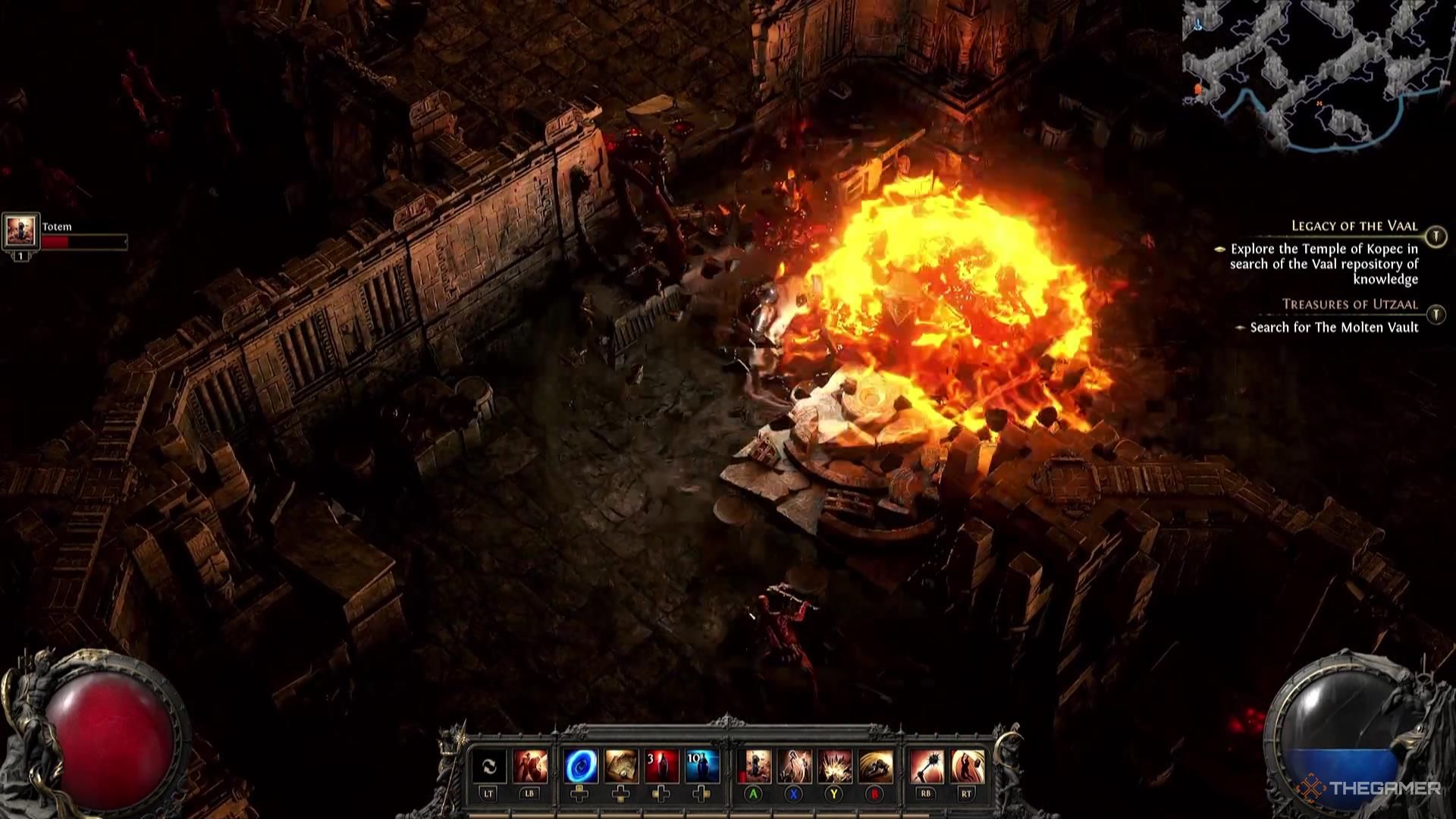 A character burst a group of enemies in the path of exile 2.