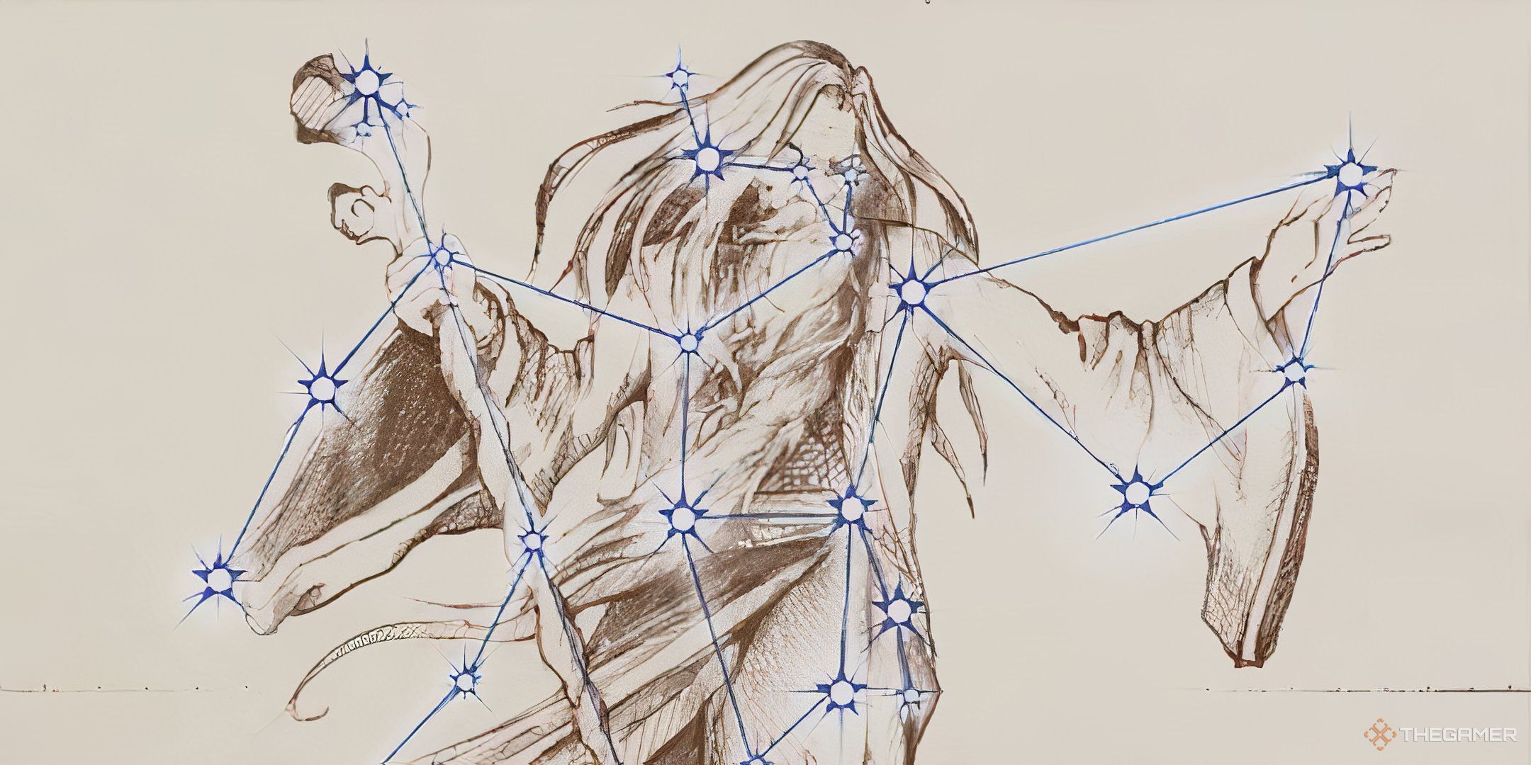 A close-up of the mage birthsign&rsquo;s illustration in Oblivion Remastered.