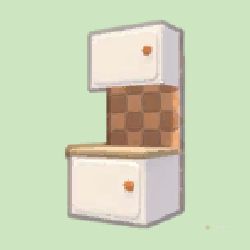 A counter with cabinets PNG from Hello Kitty Island Adventure.