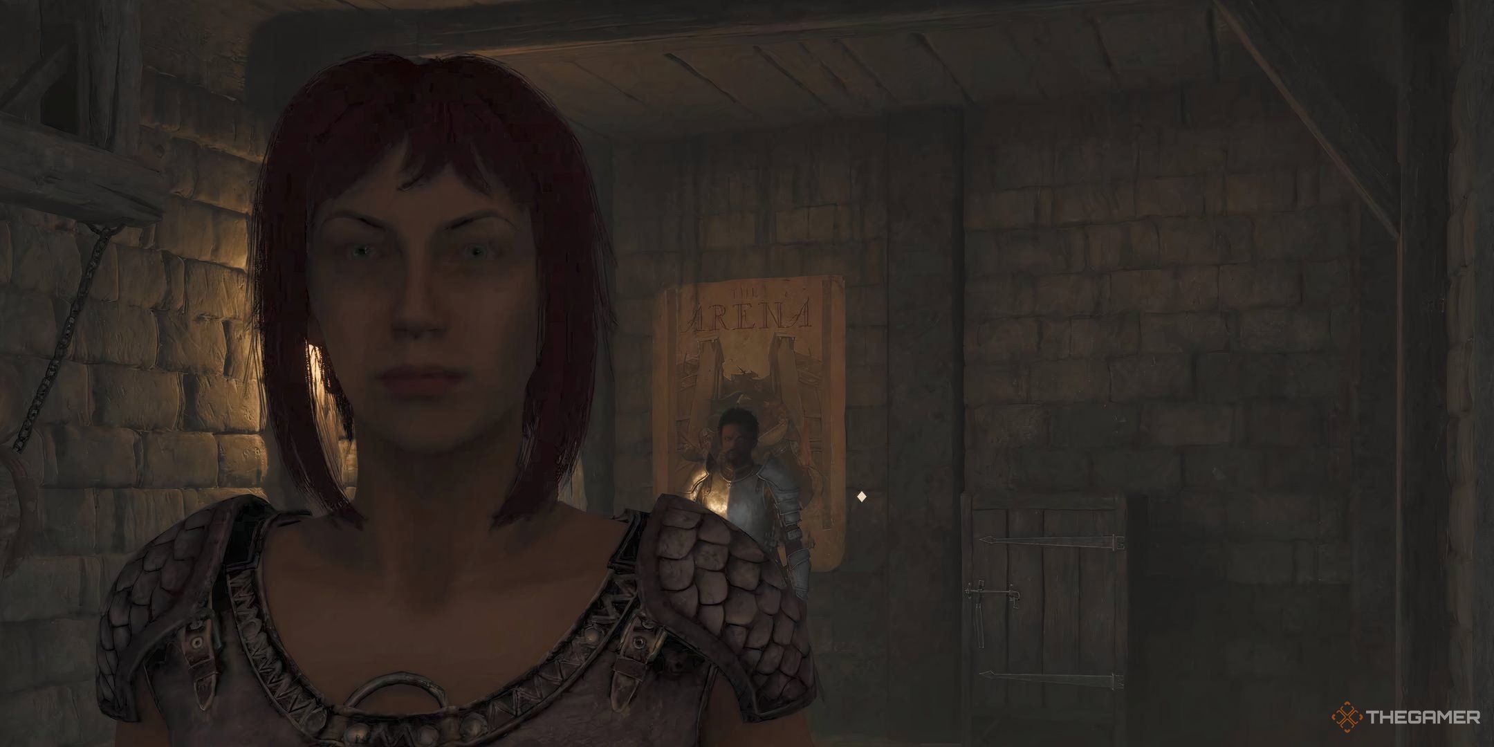 The role of a player stands inside the Arena complex.