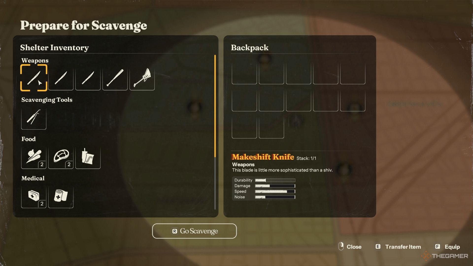 Our darkest day - adding a knife to the bag in the dead.