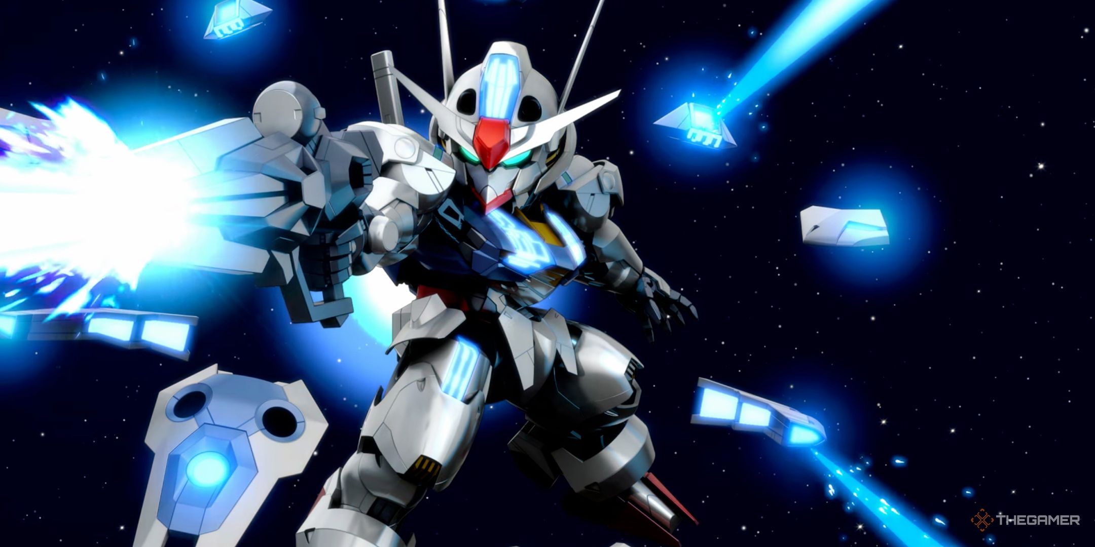 Aerial Gundam&rsquo;s max limit break animation in SD Gundam G Generation Eternal.