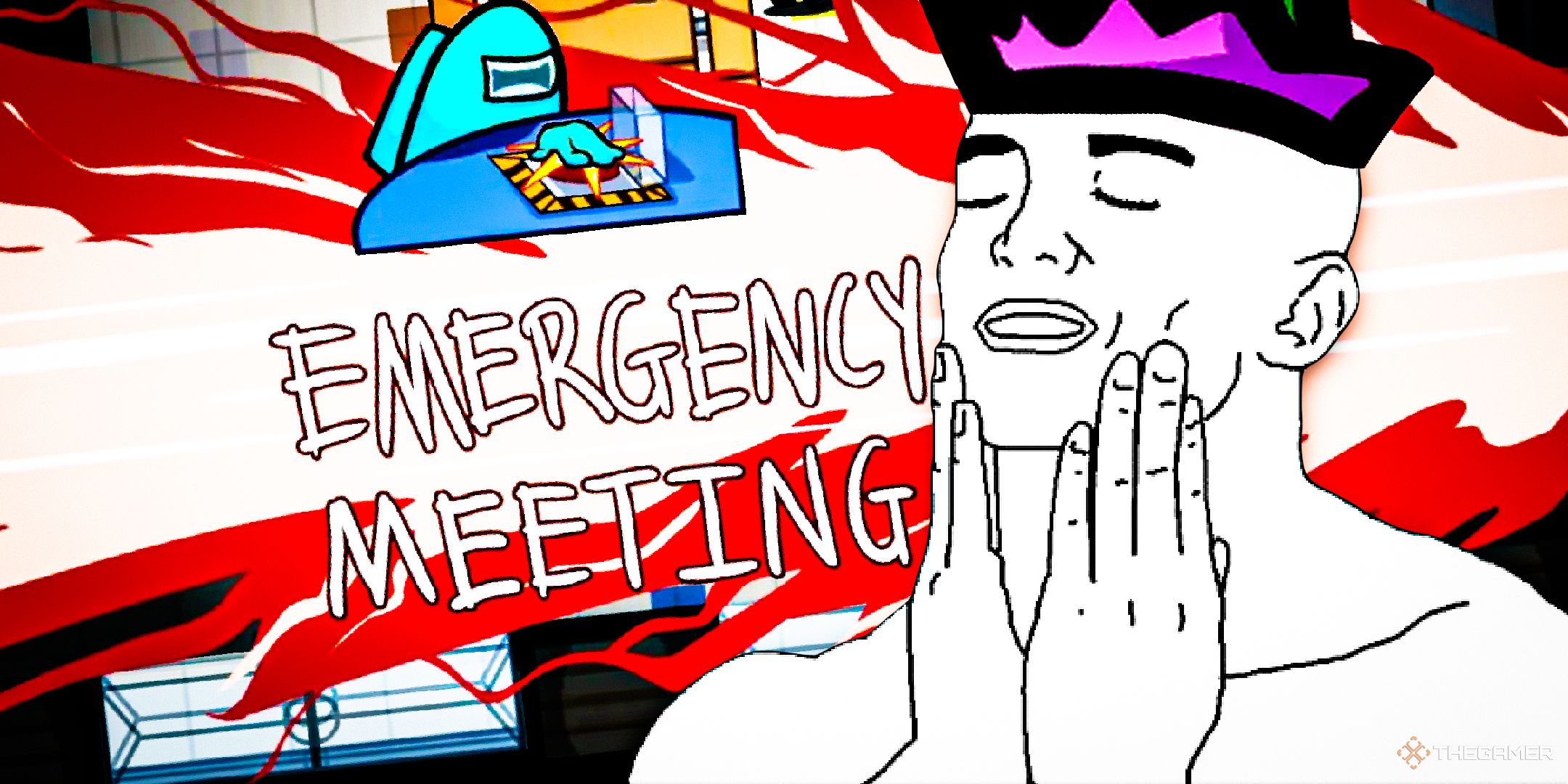A guy with a fun meme face that responds to an emergency meeting in the US.
