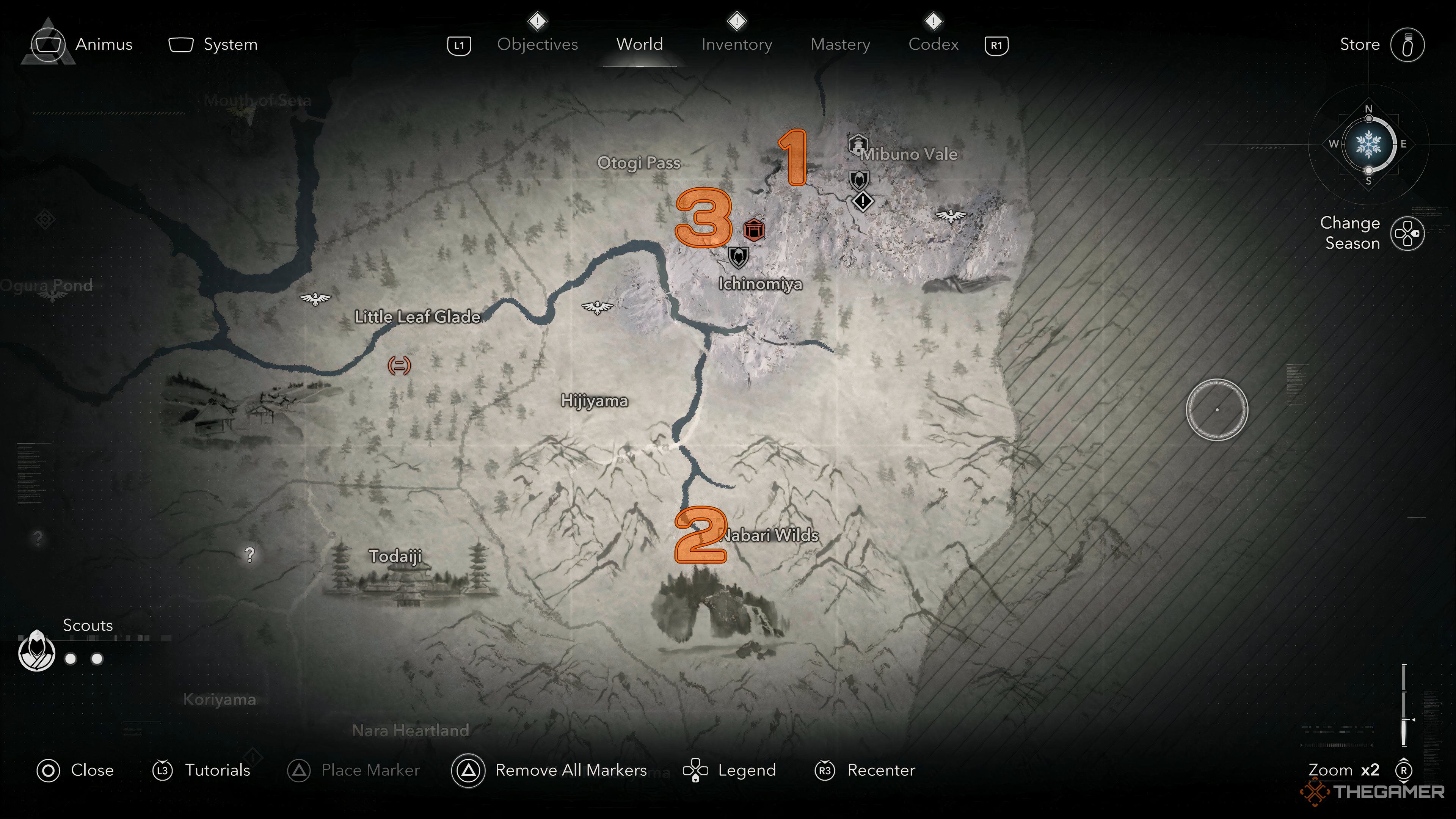 Map of locations of the Jizo Statues in the Iga region in Assassin&rsquo;s Creed Shadows.