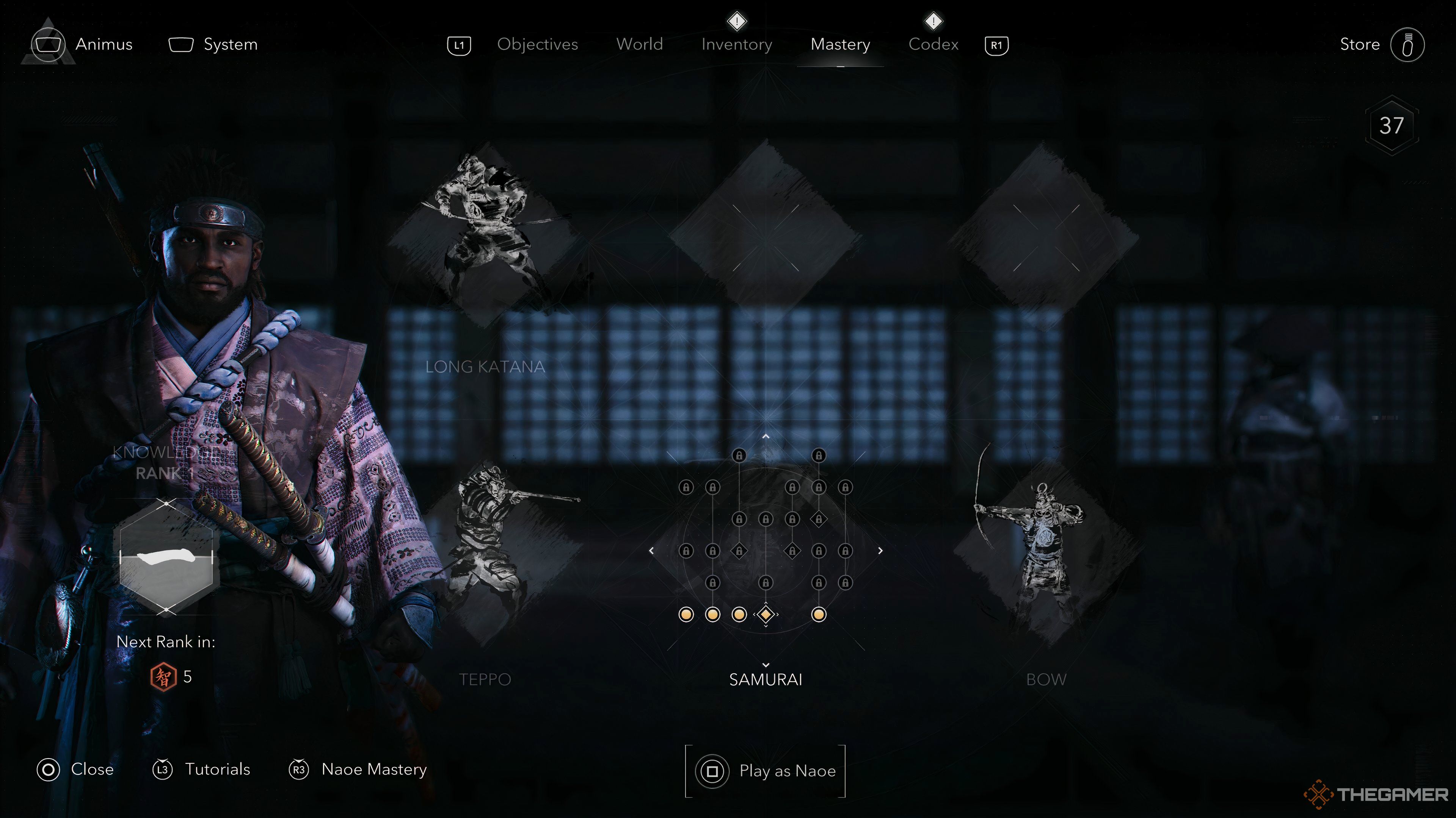 Hassan's professional upgrade screen for Yasuk in Shadow