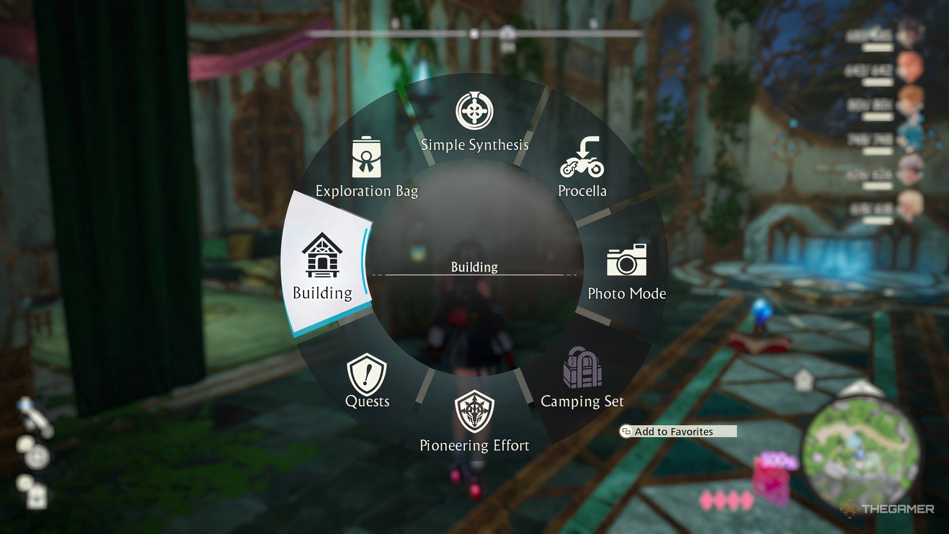 The Building option in Atelier Yumia: The Alchemist of Memories &amp; the Envisioned Land.